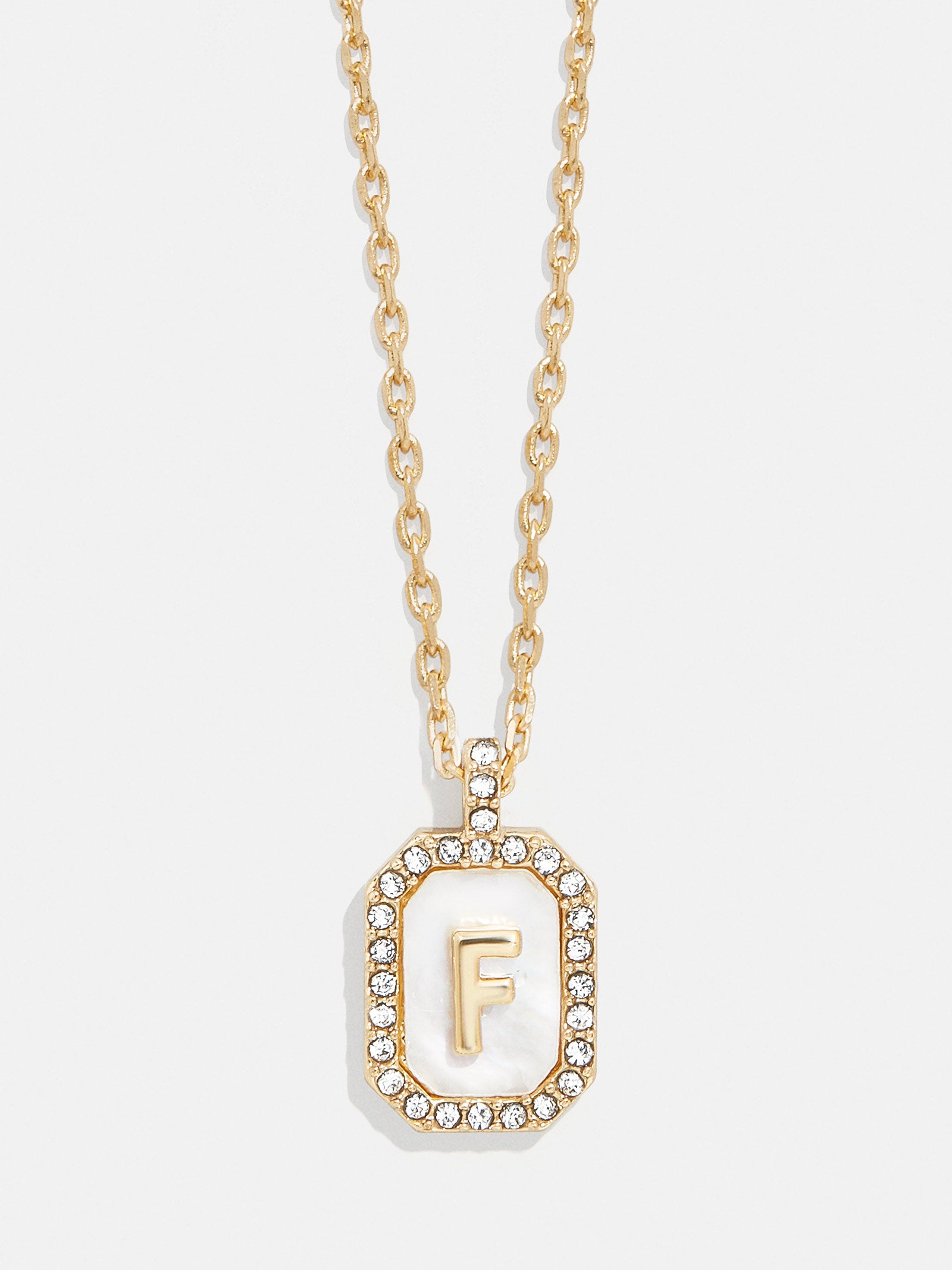 Gold & Mother of Pearl Initial Necklace - Mother Of Pearl - Image 8