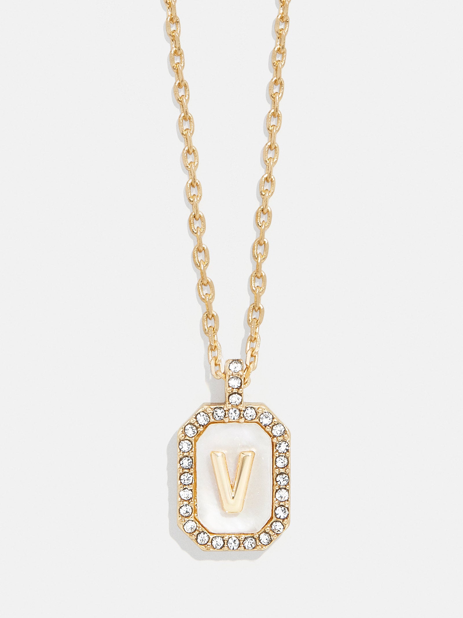 Gold & Mother of Pearl Initial Necklace - Mother Of Pearl - Image 24