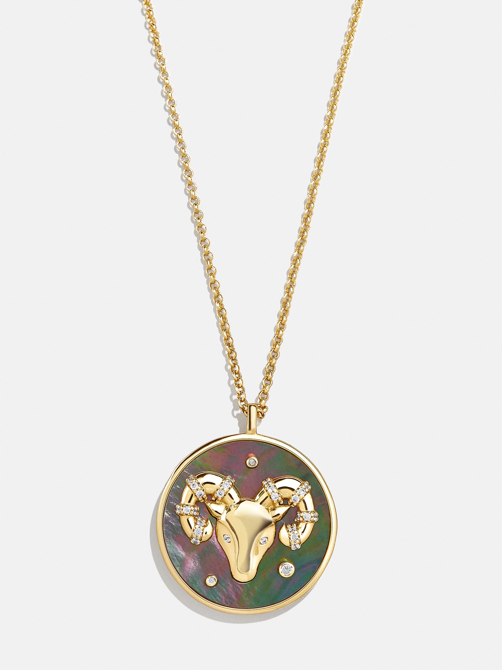 Zodiac 18K Gold Medallion Necklace - Image 3