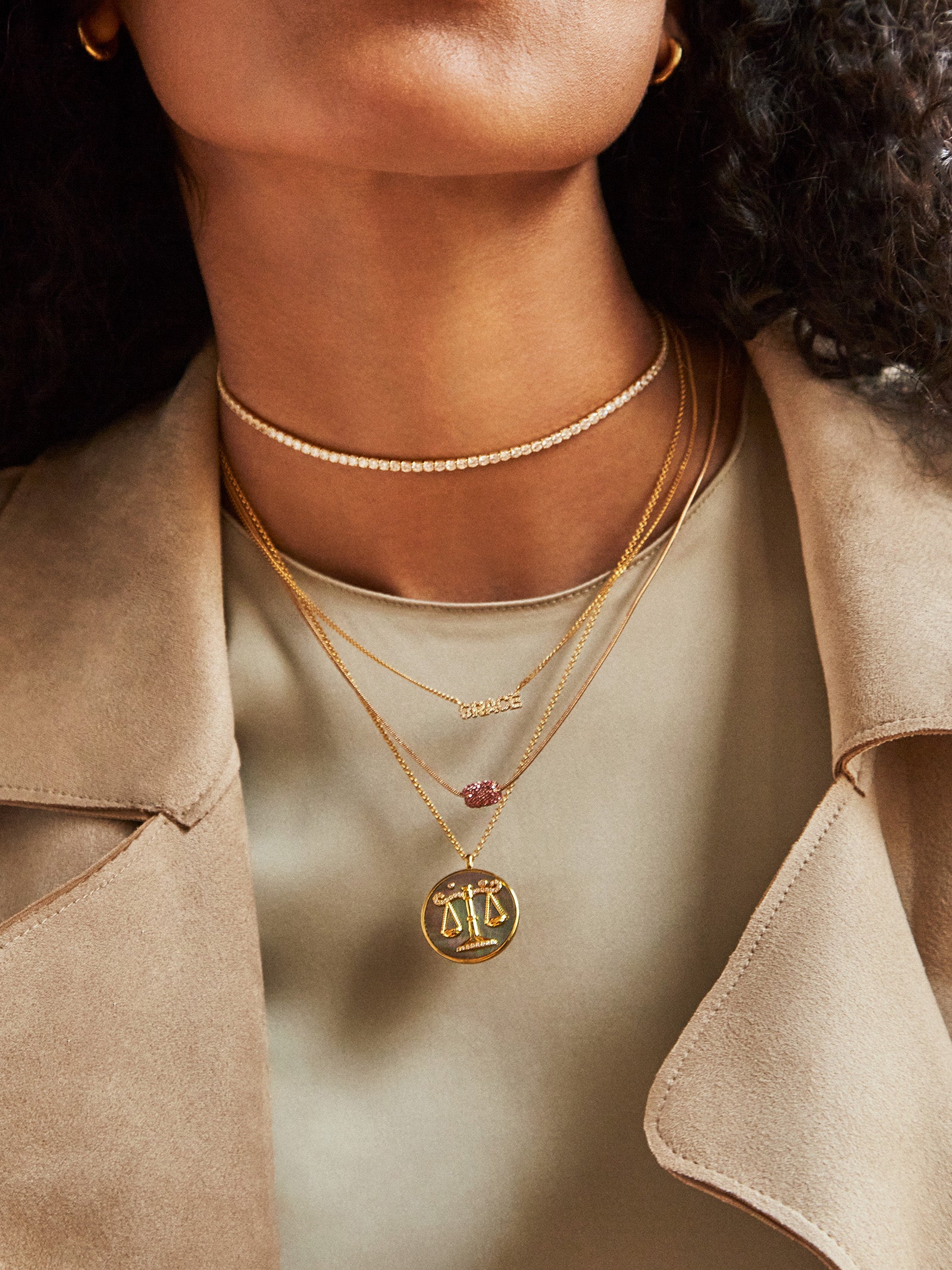 Zodiac 18K Gold Medallion Necklace - Image 52