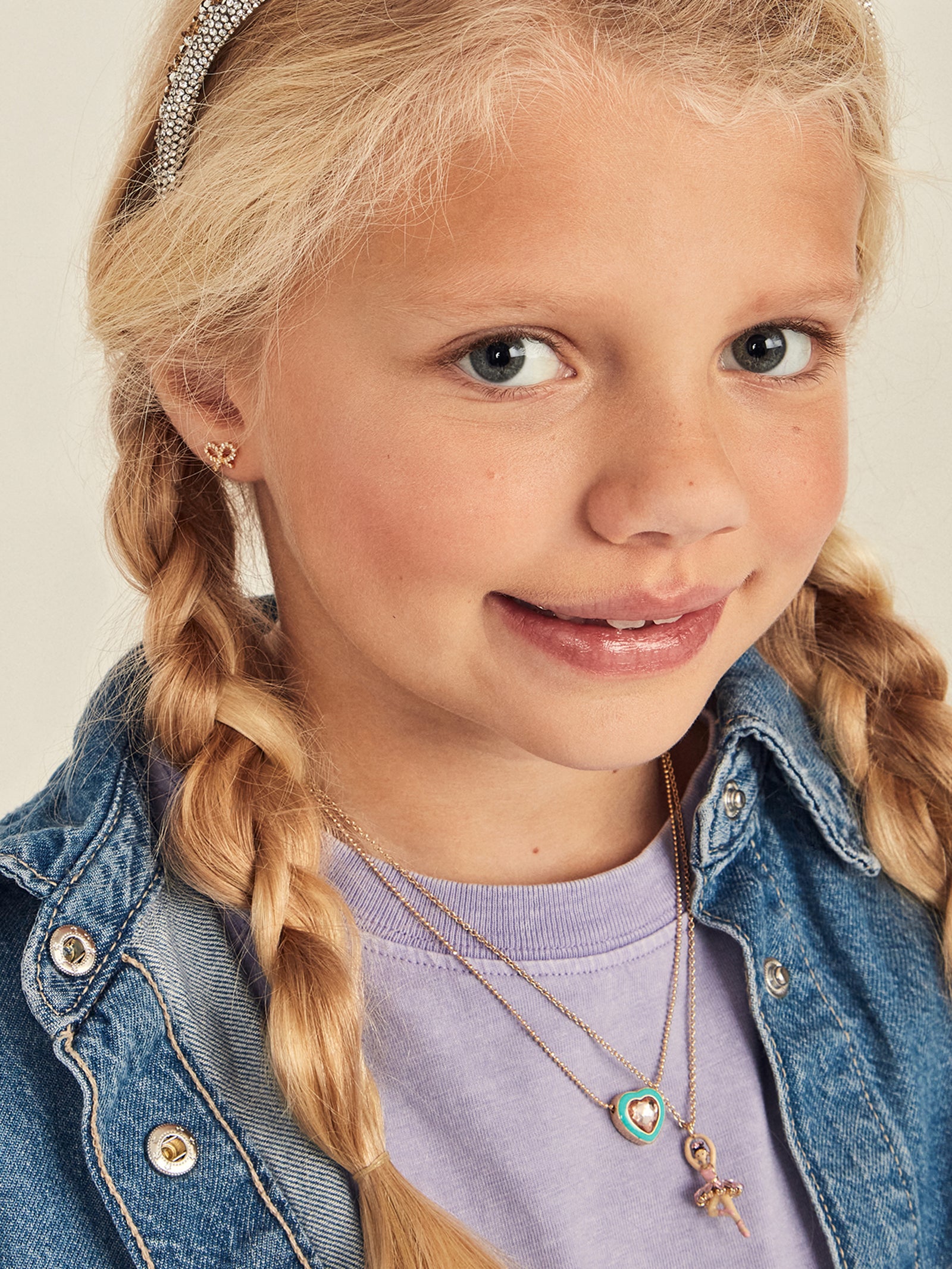 The Heart of Gold Kids' Necklace - Blue - Image 2