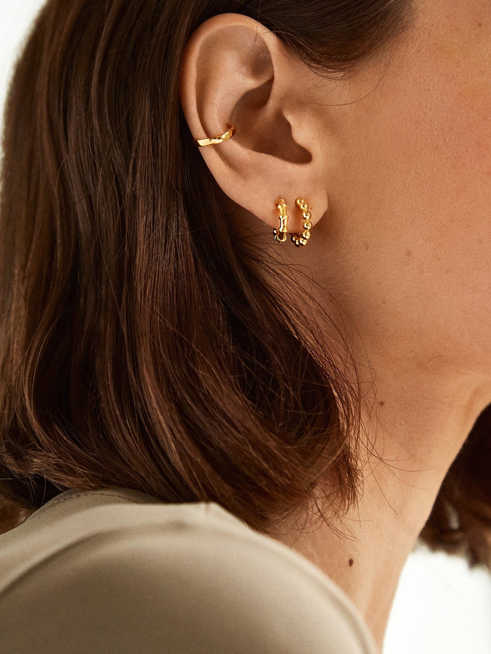 Leidy 18K Gold Ear Cuff - Gold - Image 2