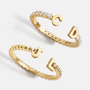 18K Gold Custom Initial Ring - Gold