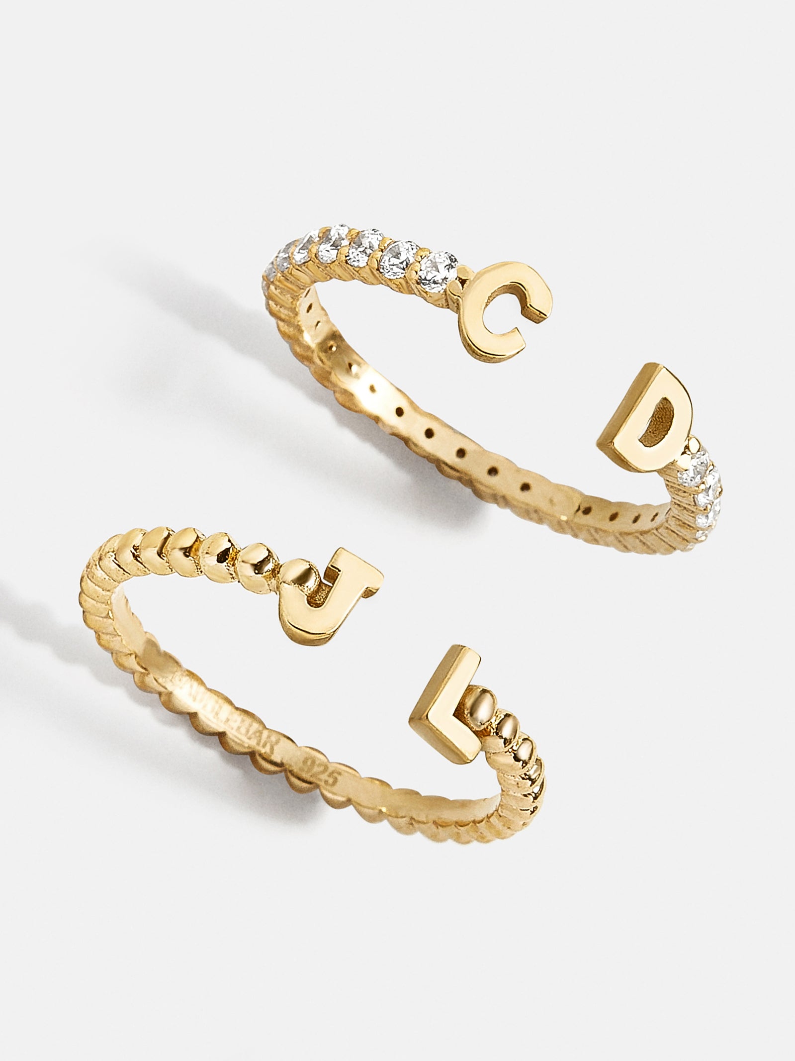 18K Gold Custom Initial Ring - Gold