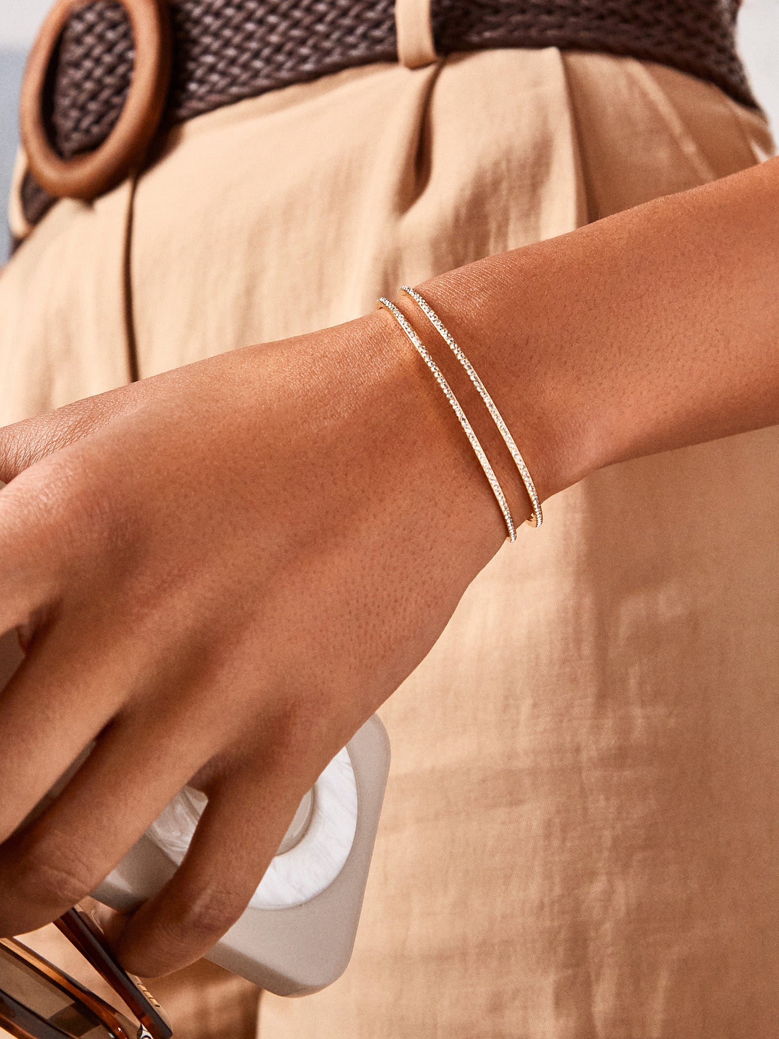 Val Cuff Bracelet - Gold/Pav?? - Image 2