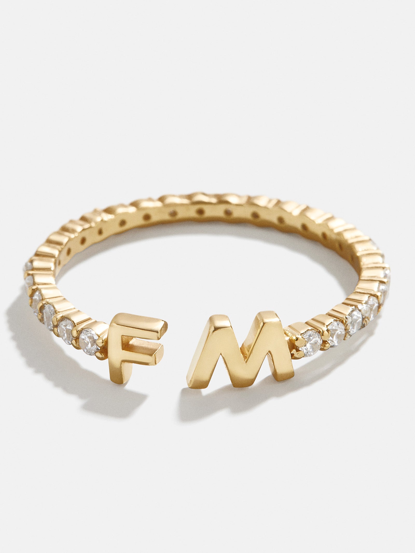 18K Gold Custom Initial Ring - Gold - Image 6