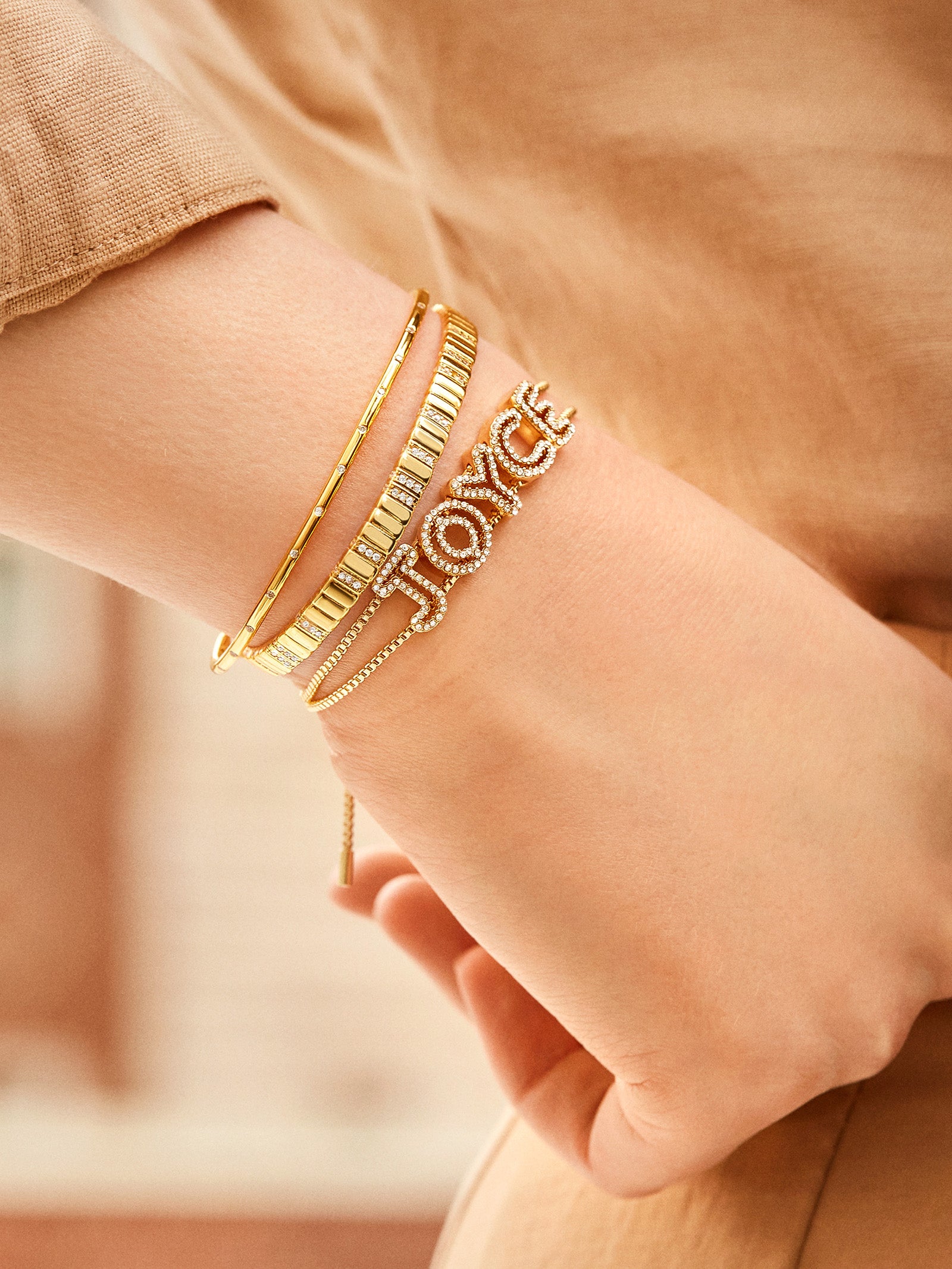 Pav?? Slider Custom Bracelet - Negative Space Pav?? - Image 2