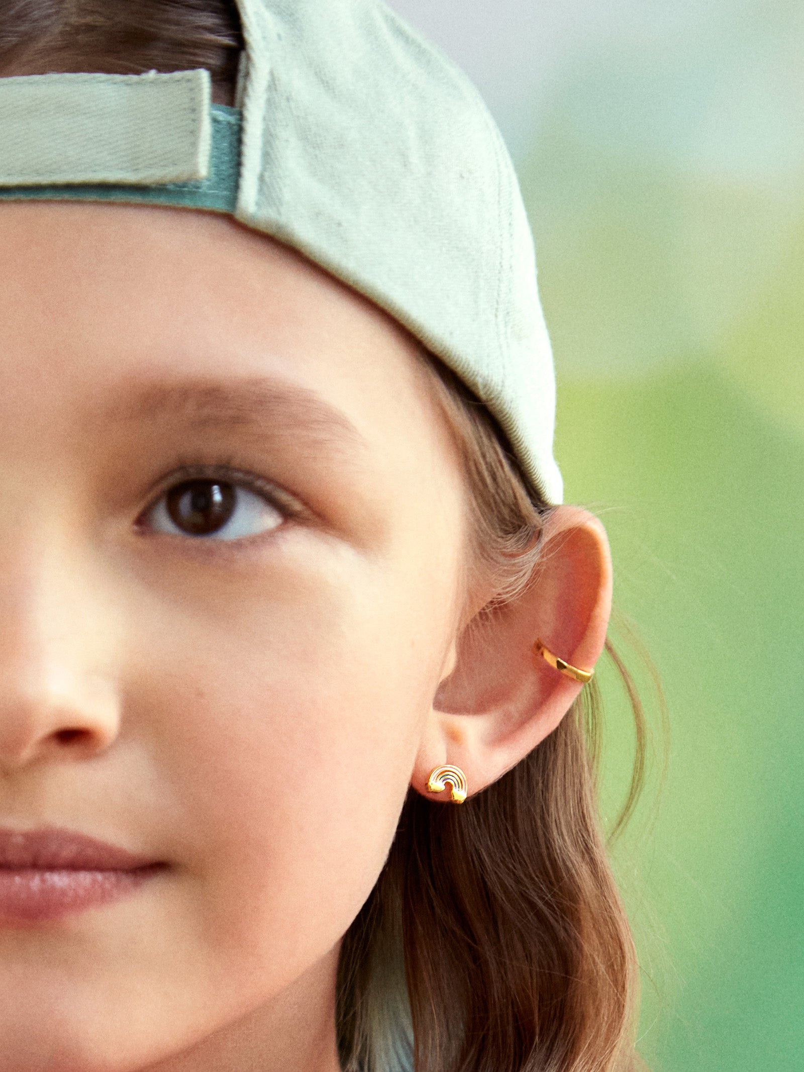 Over the Rainbow 18K Gold Kids' Earrings - Over The Rainbow - Image 2