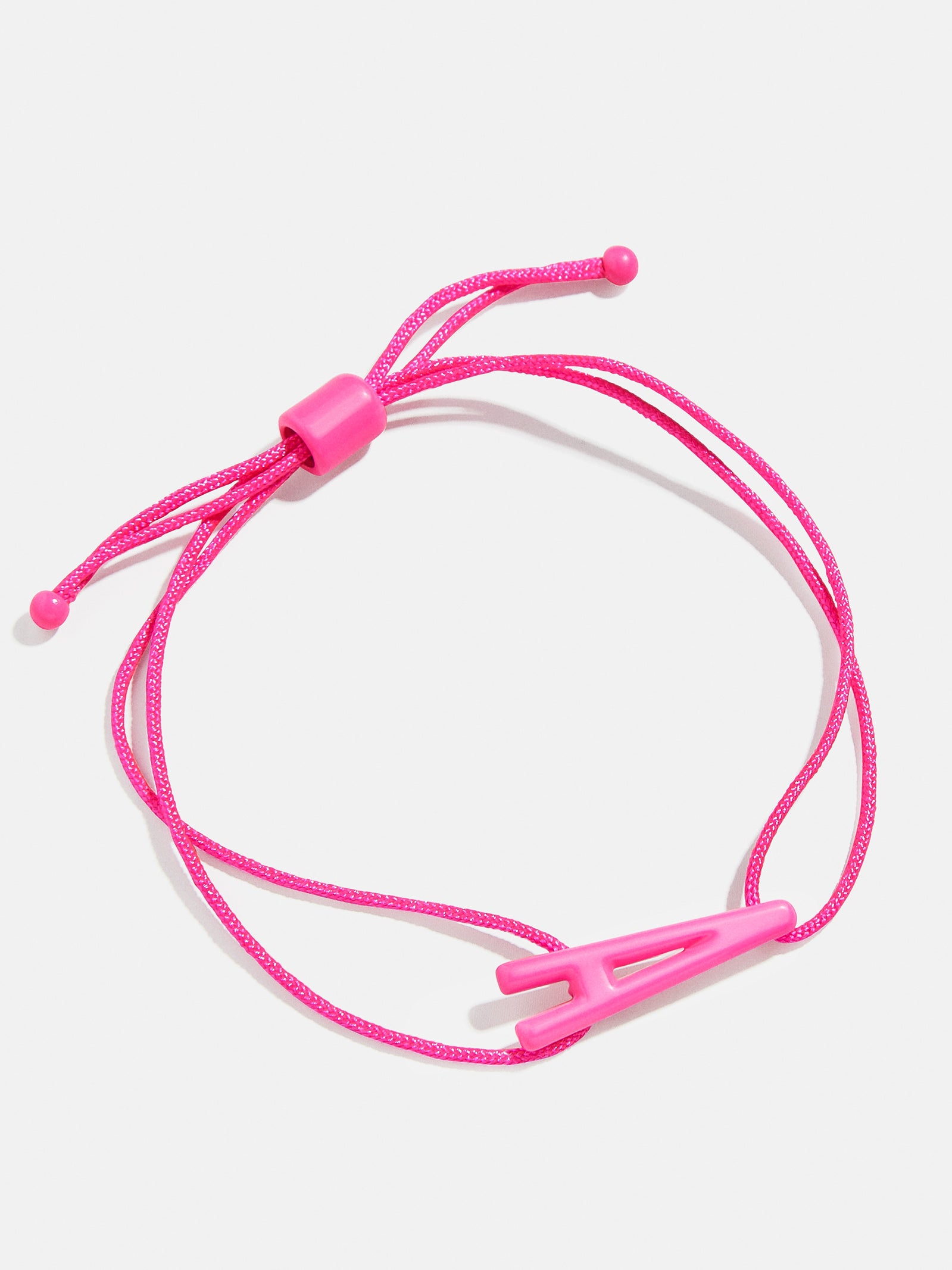 East West Initial Cord Bracelet - Hot Pink - Image 3