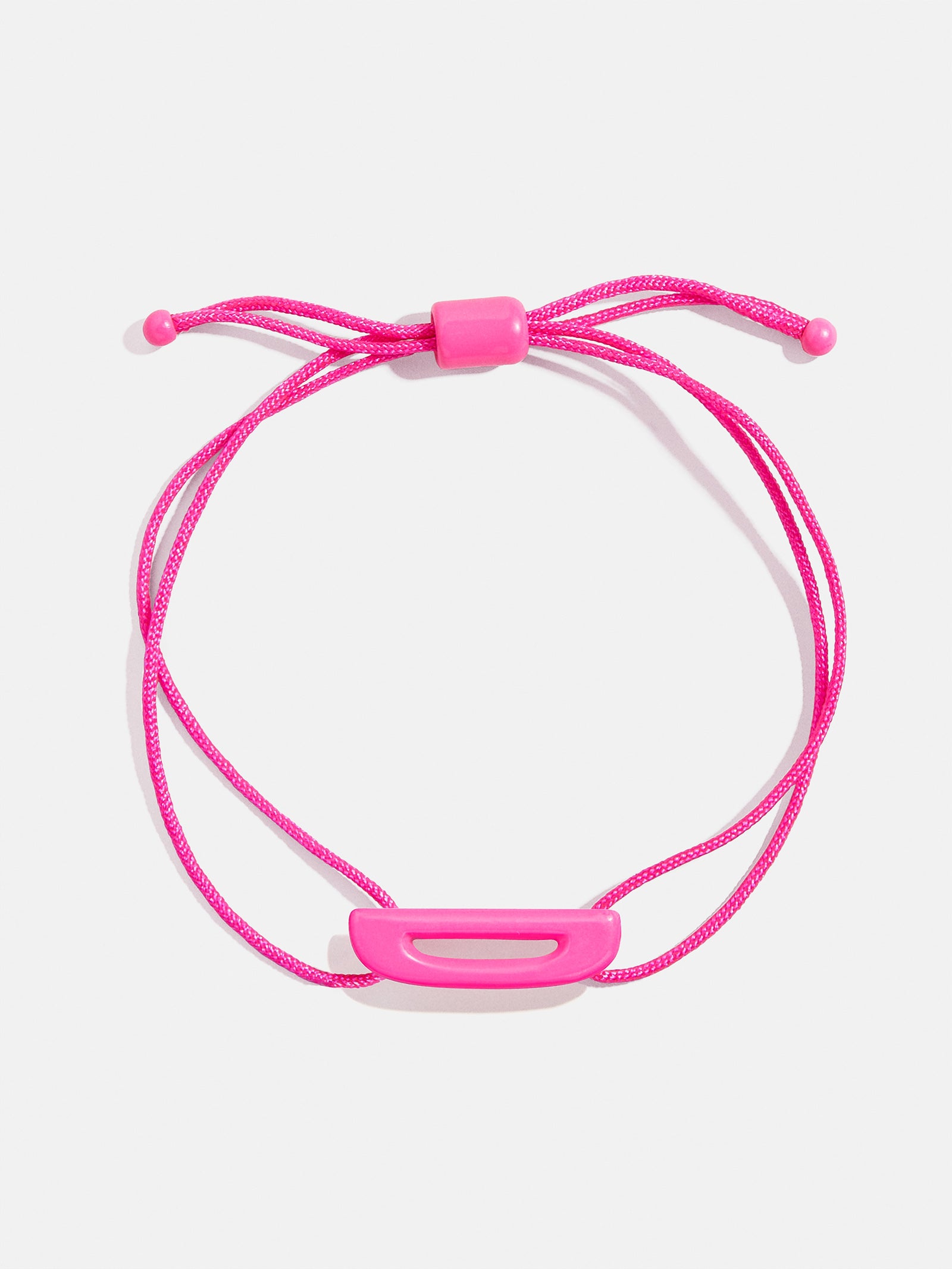 East West Initial Cord Bracelet - Hot Pink - Image 7