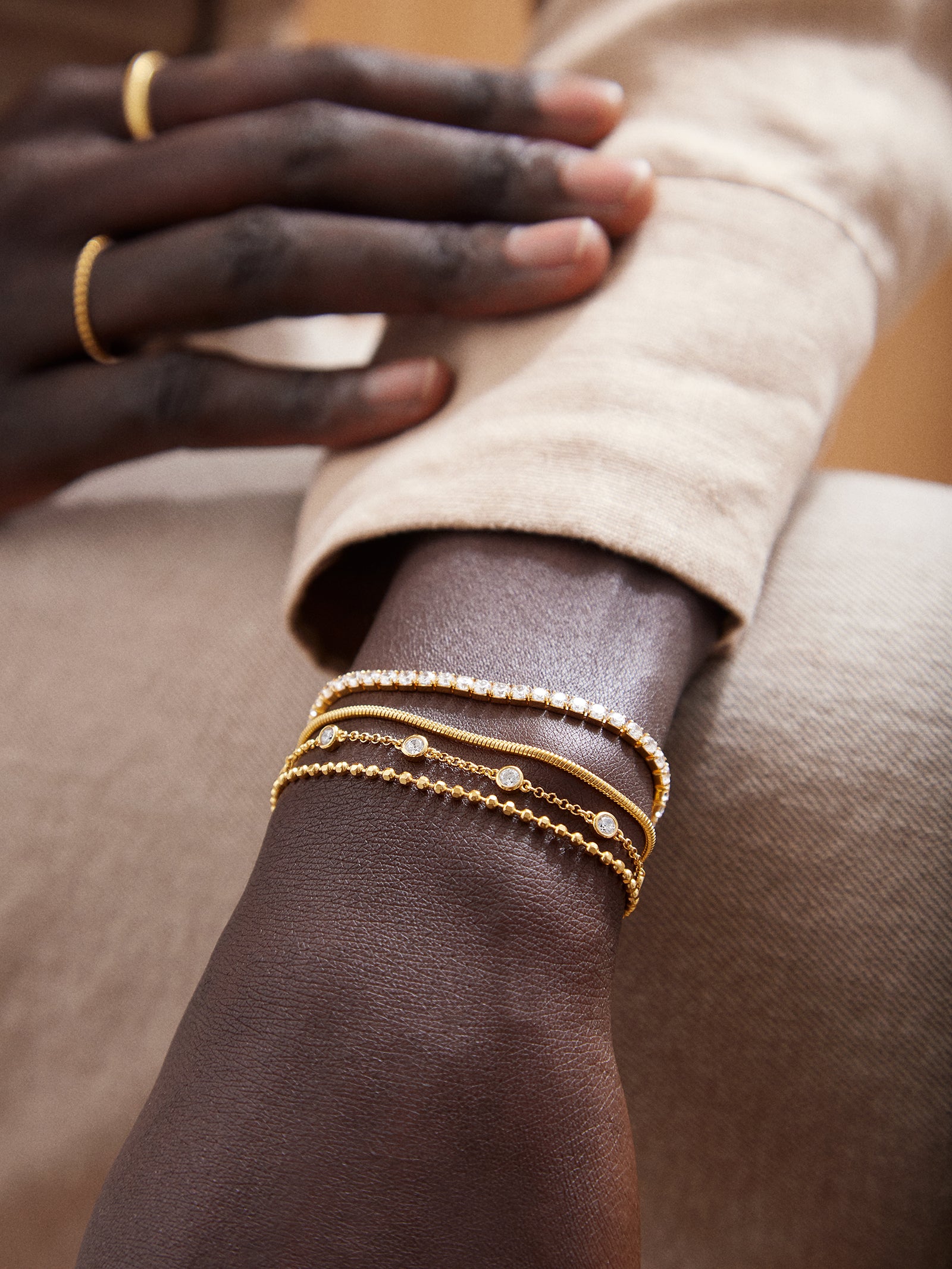 Skye 18K Gold Layered Bracelet - Skye 18K Gold Layered Bracelet - Image 2