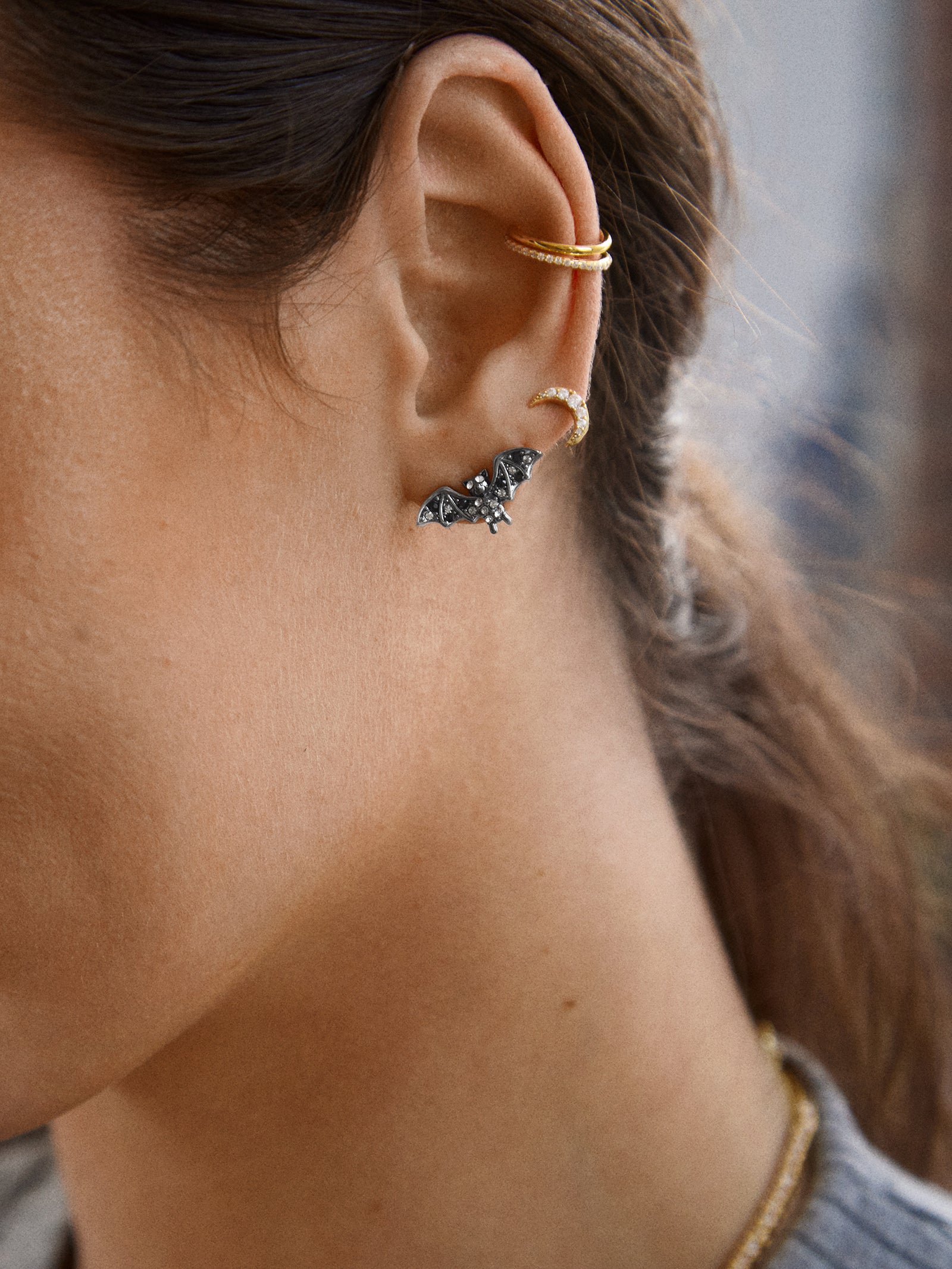 Batty About You Stud Earrings - Bat - Image 2