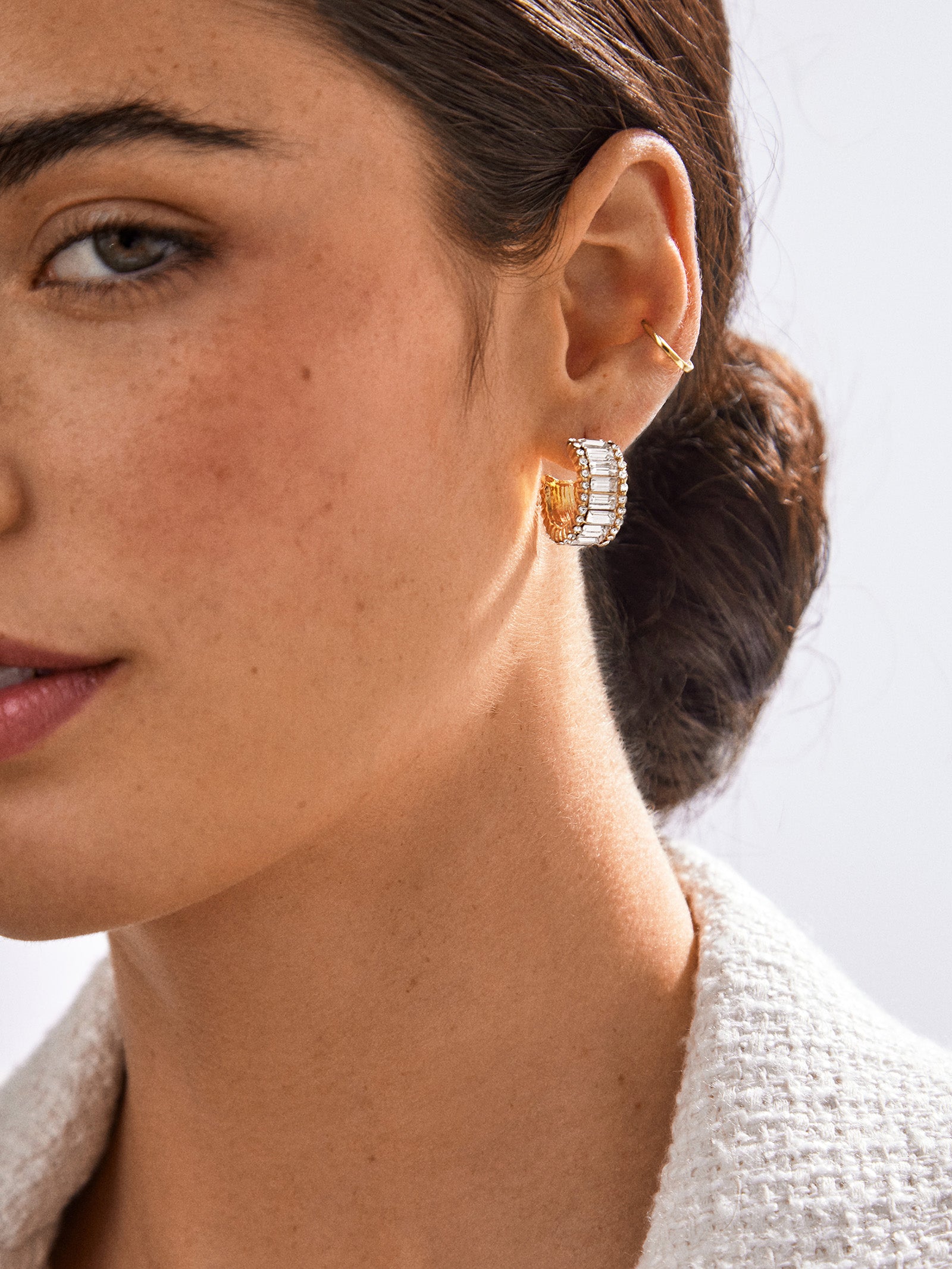 Noa Earrings - Gold/Pav?? - Image 2