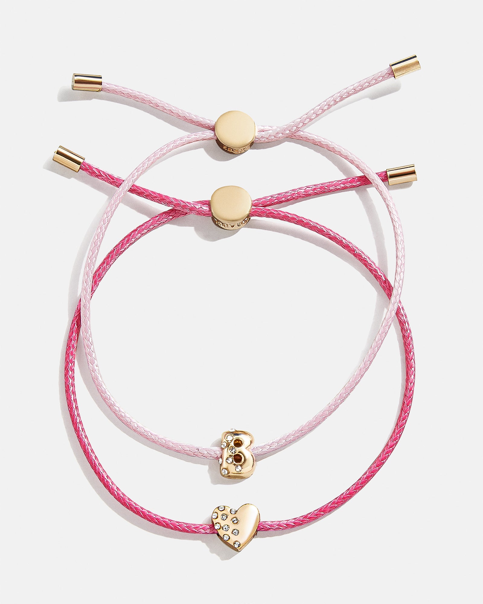 Kids' Cord Initial Bracelet Set - Pink - Image 4