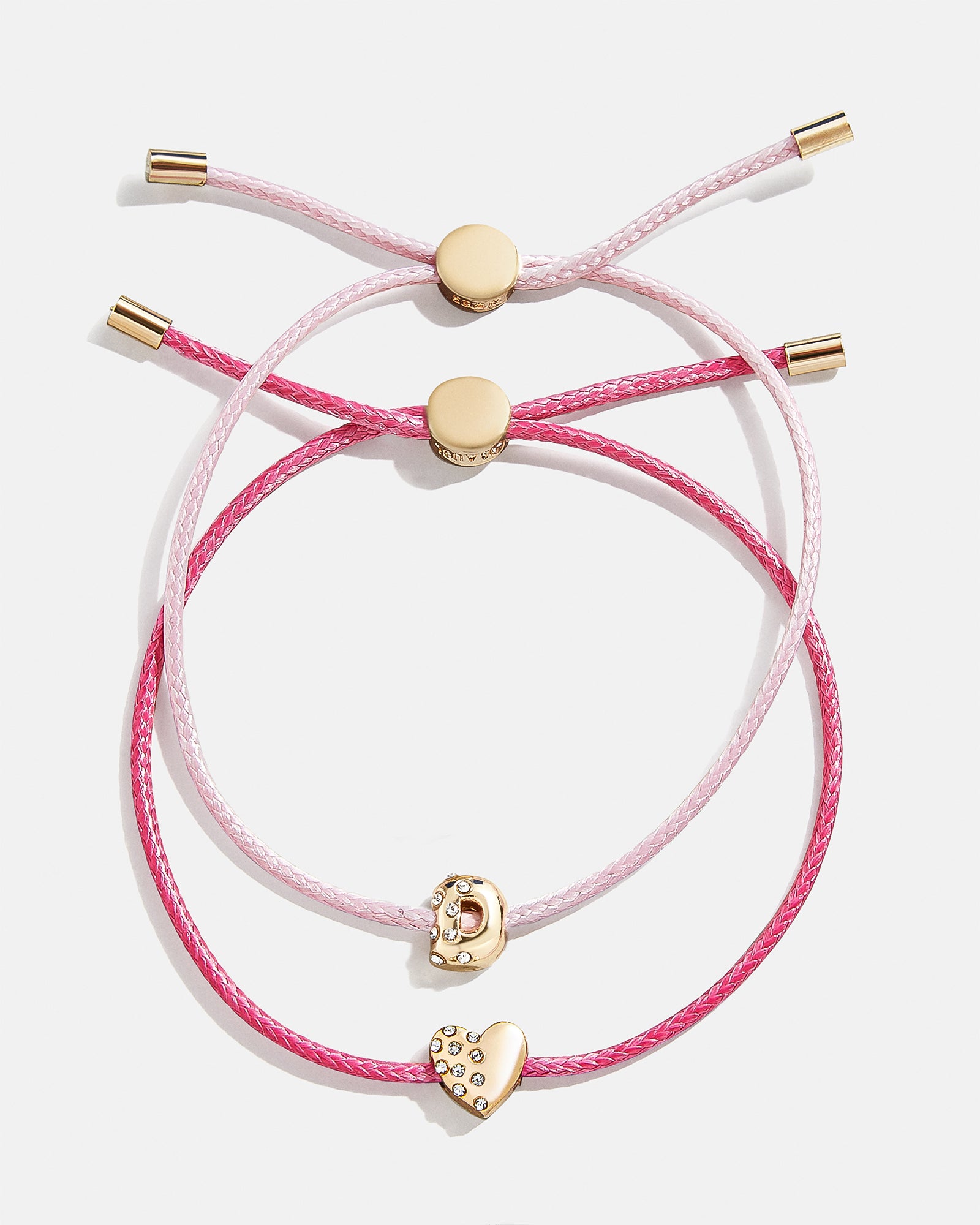 Kids' Cord Initial Bracelet Set - Pink - Image 6