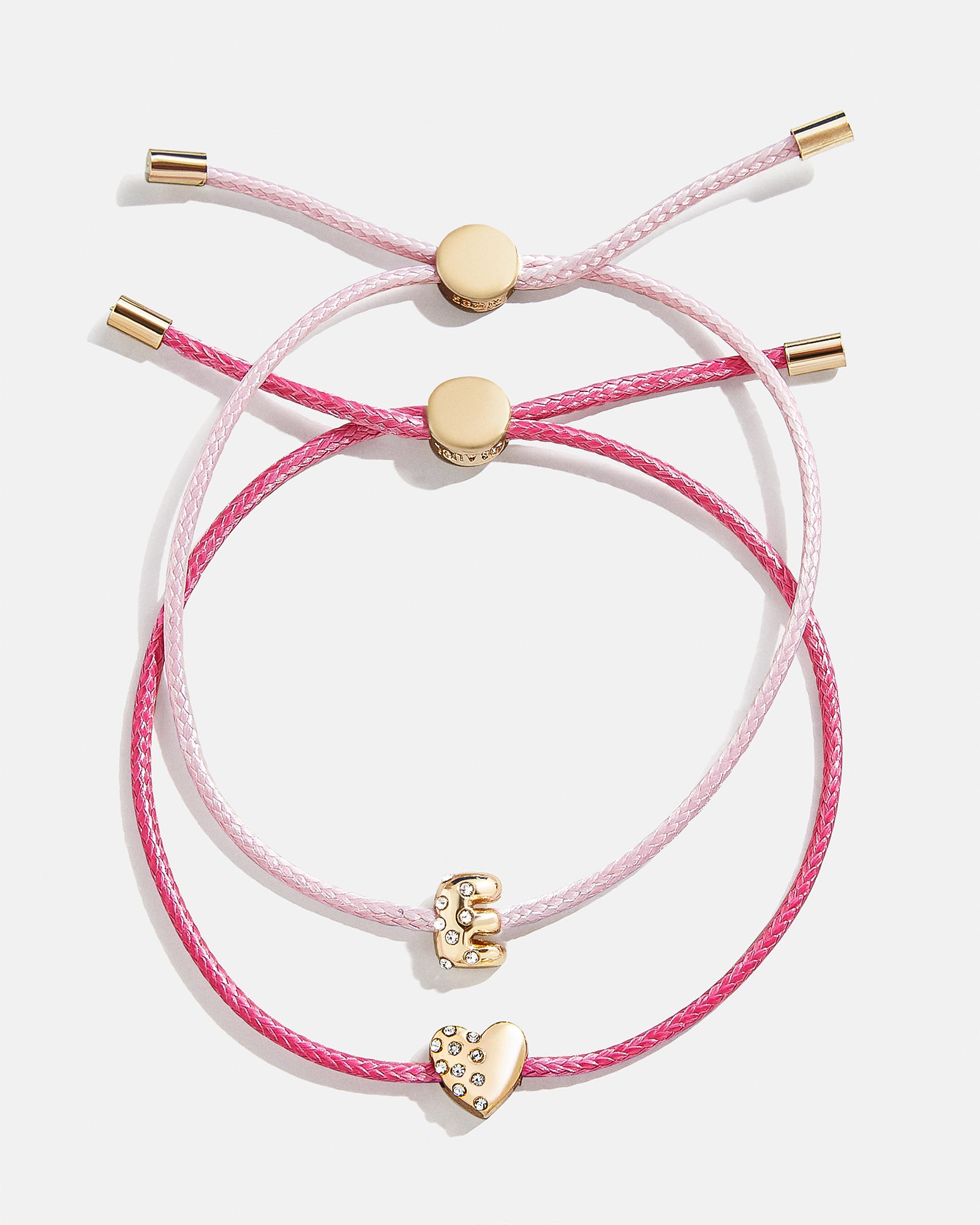 Kids' Cord Initial Bracelet Set - Pink - Image 7