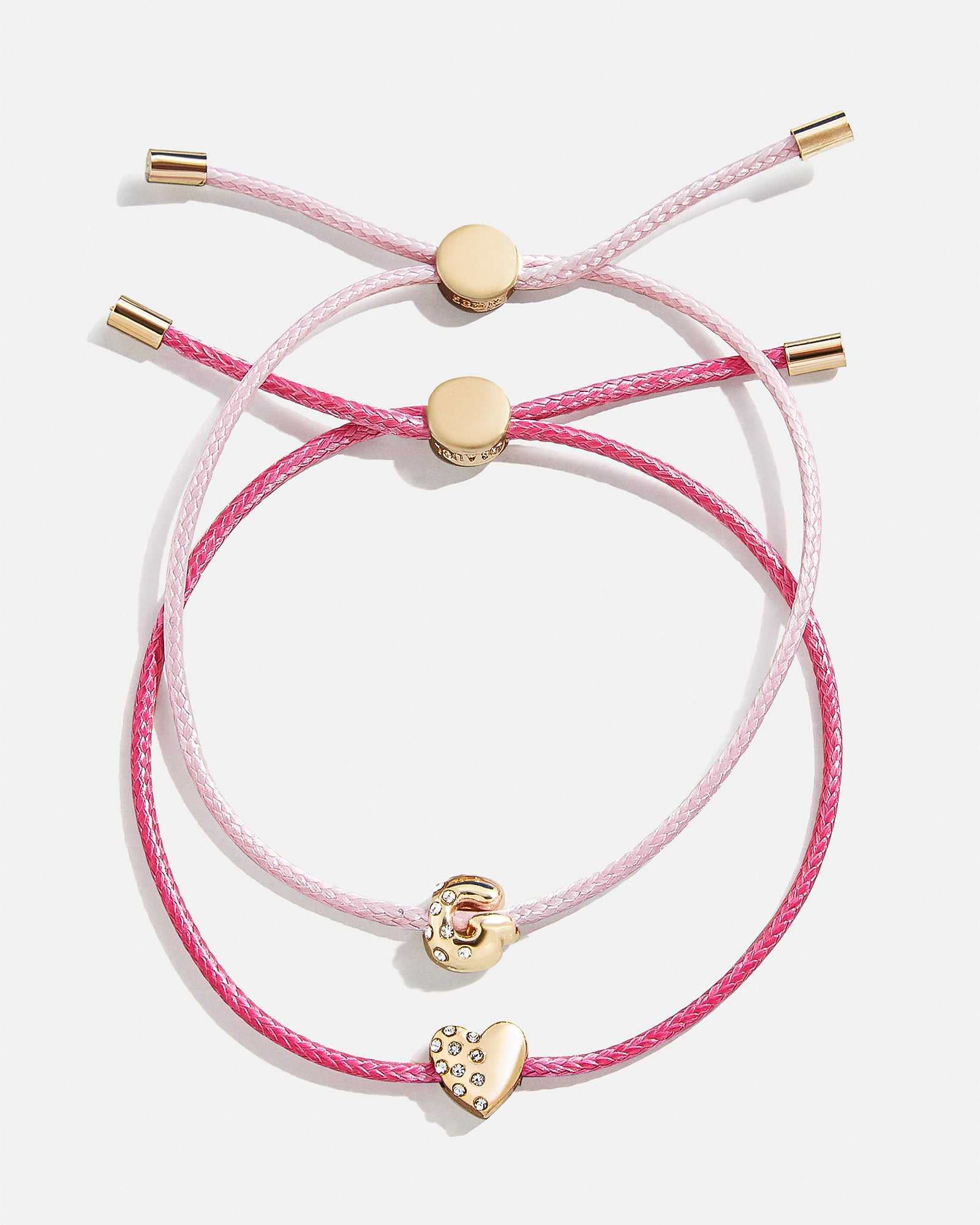 Kids' Cord Initial Bracelet Set - Pink - Image 9