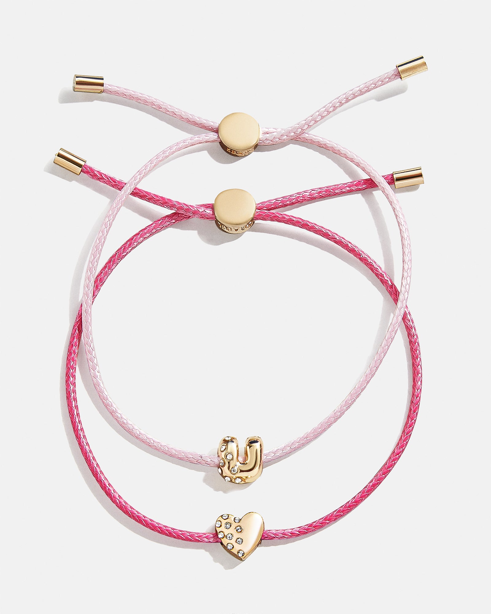 Kids' Cord Initial Bracelet Set - Pink - Image 23