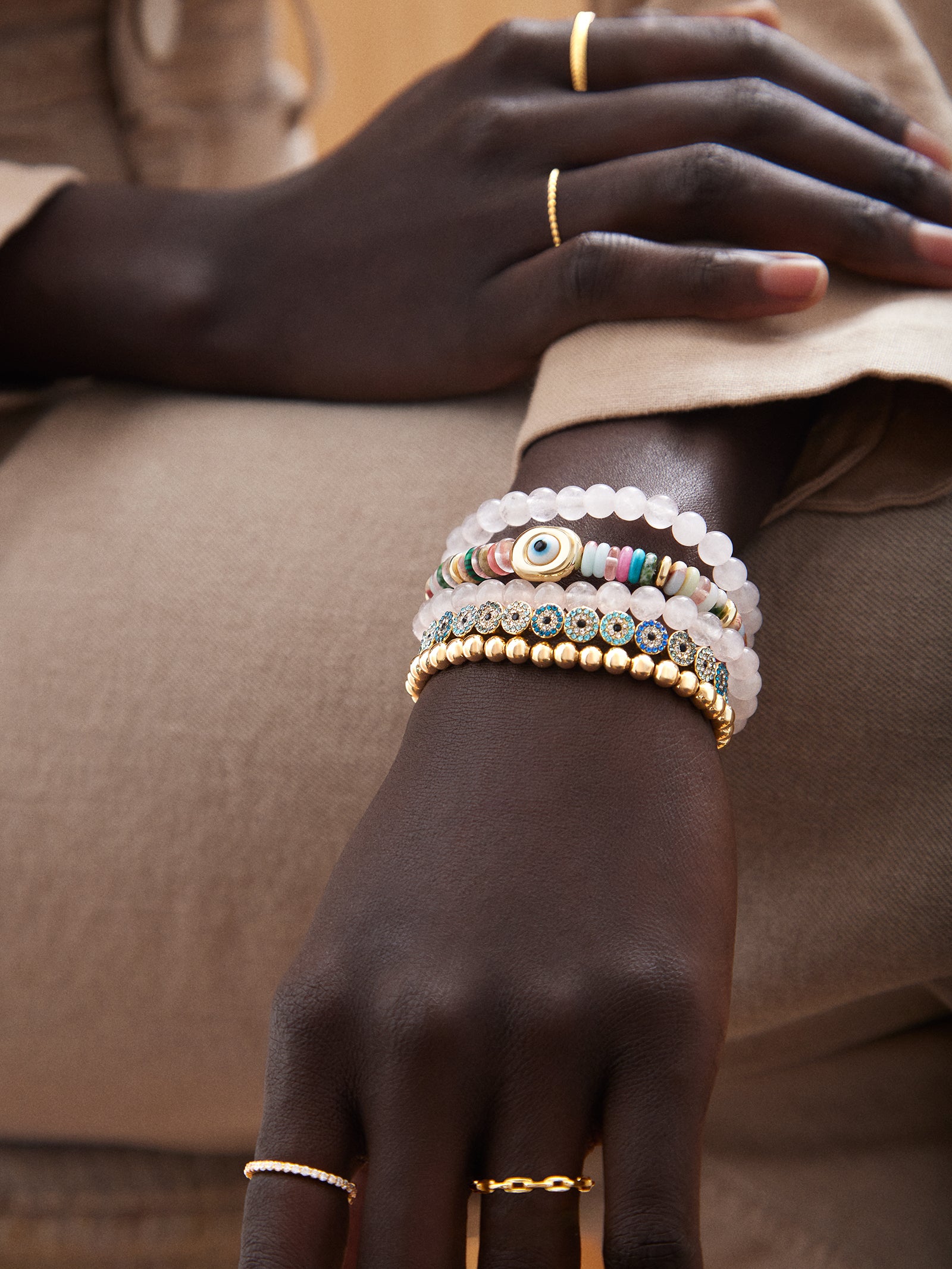 Amaris Semi-Precious Bracelet - Evil Eye - Image 2