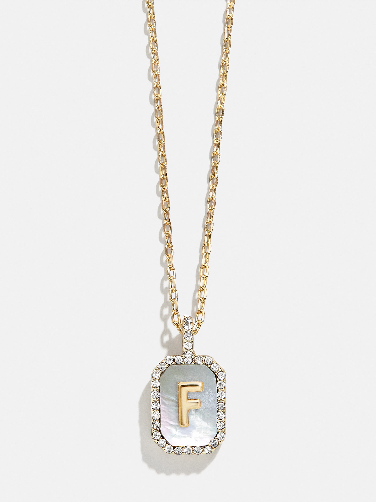 Gold & Mother Of Pearl Initial Necklace - Dark Mother Of Pearl - Image 8