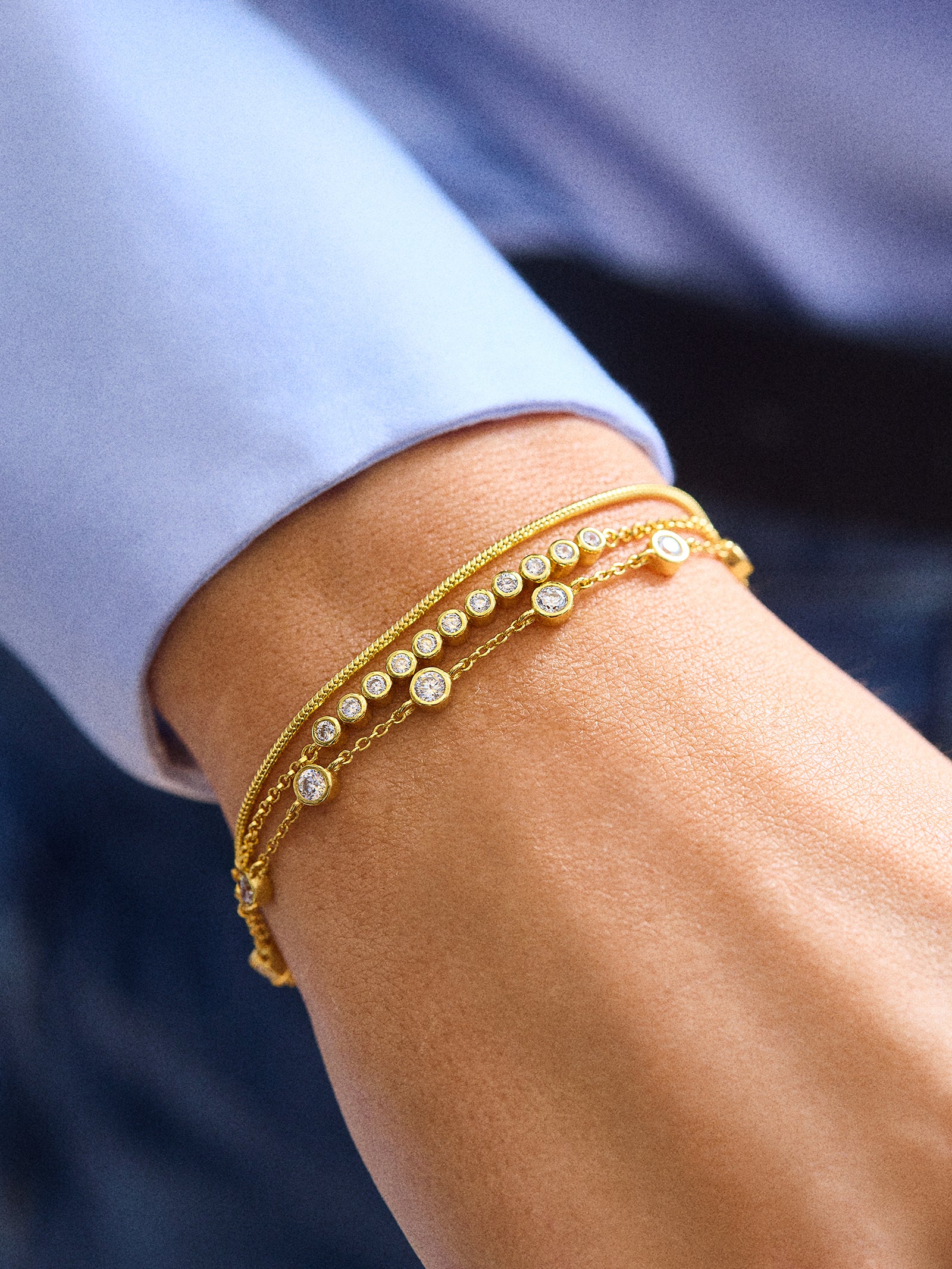 Selene 18K Gold Layered Bracelet - Selene 18K Gold Layered Bracelet - Image 2