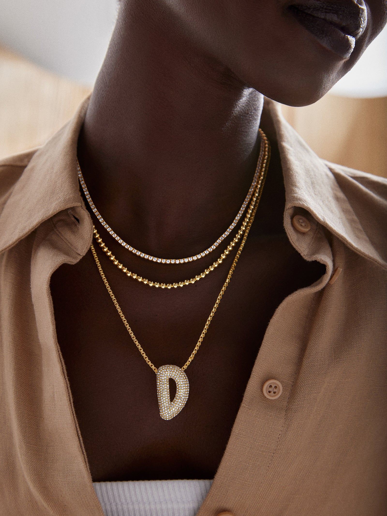 Bubble Initial Necklace - Image 7