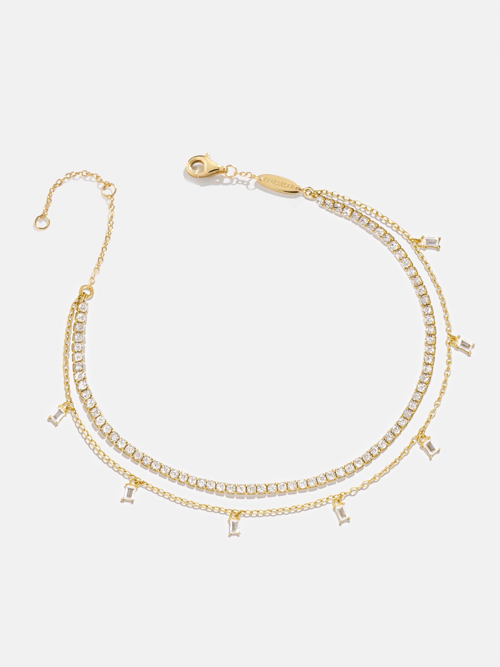 Tina 18K Gold Layered Anklet - Gold/Pav?? - Image 3