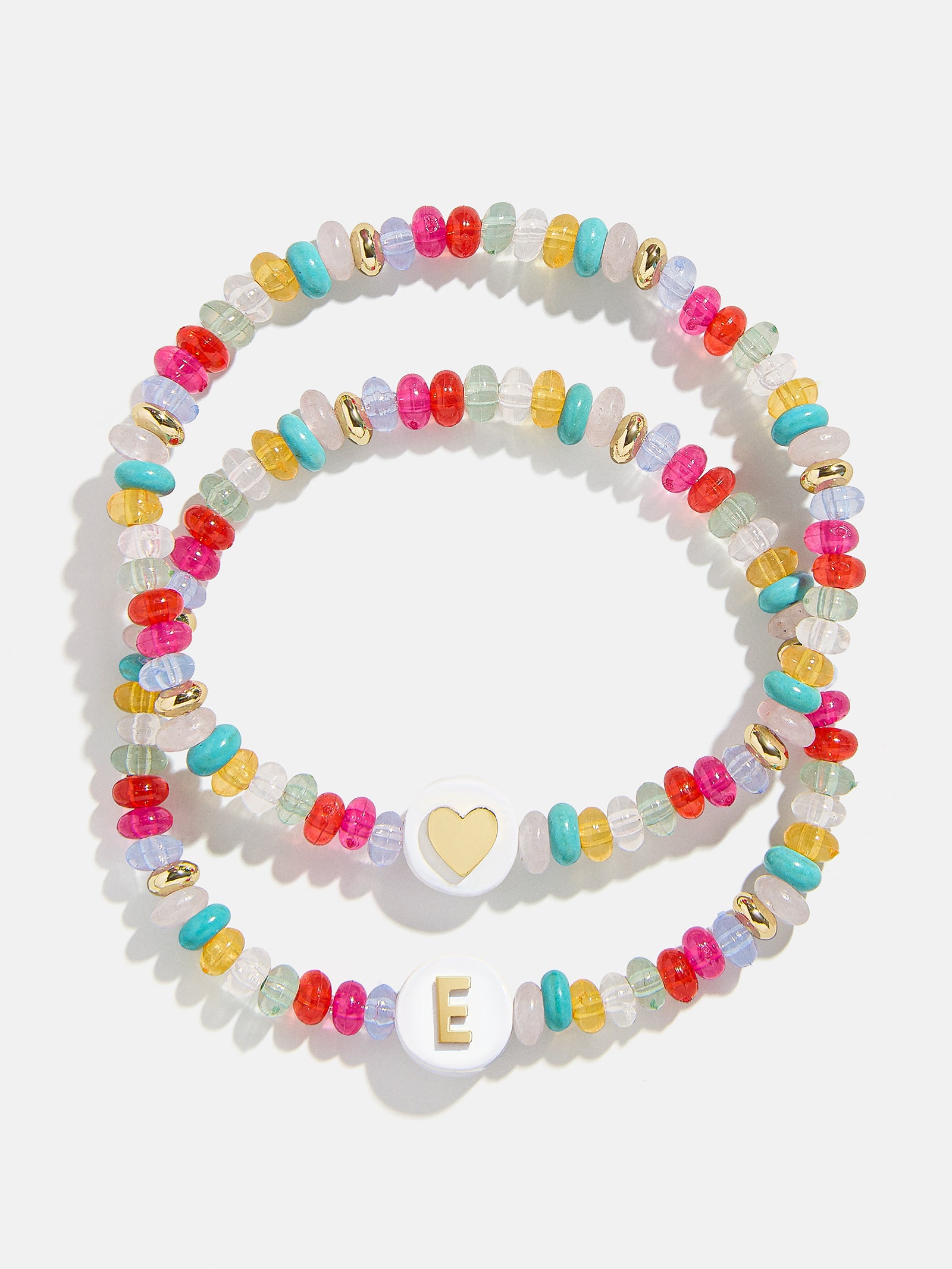 Kids' Initial & Heart Bracelet Set - Multi - Image 7