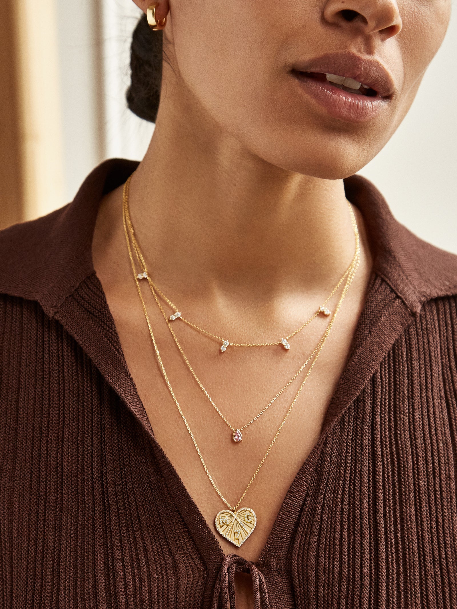 18K Gold Custom Heart Necklace - Image 2