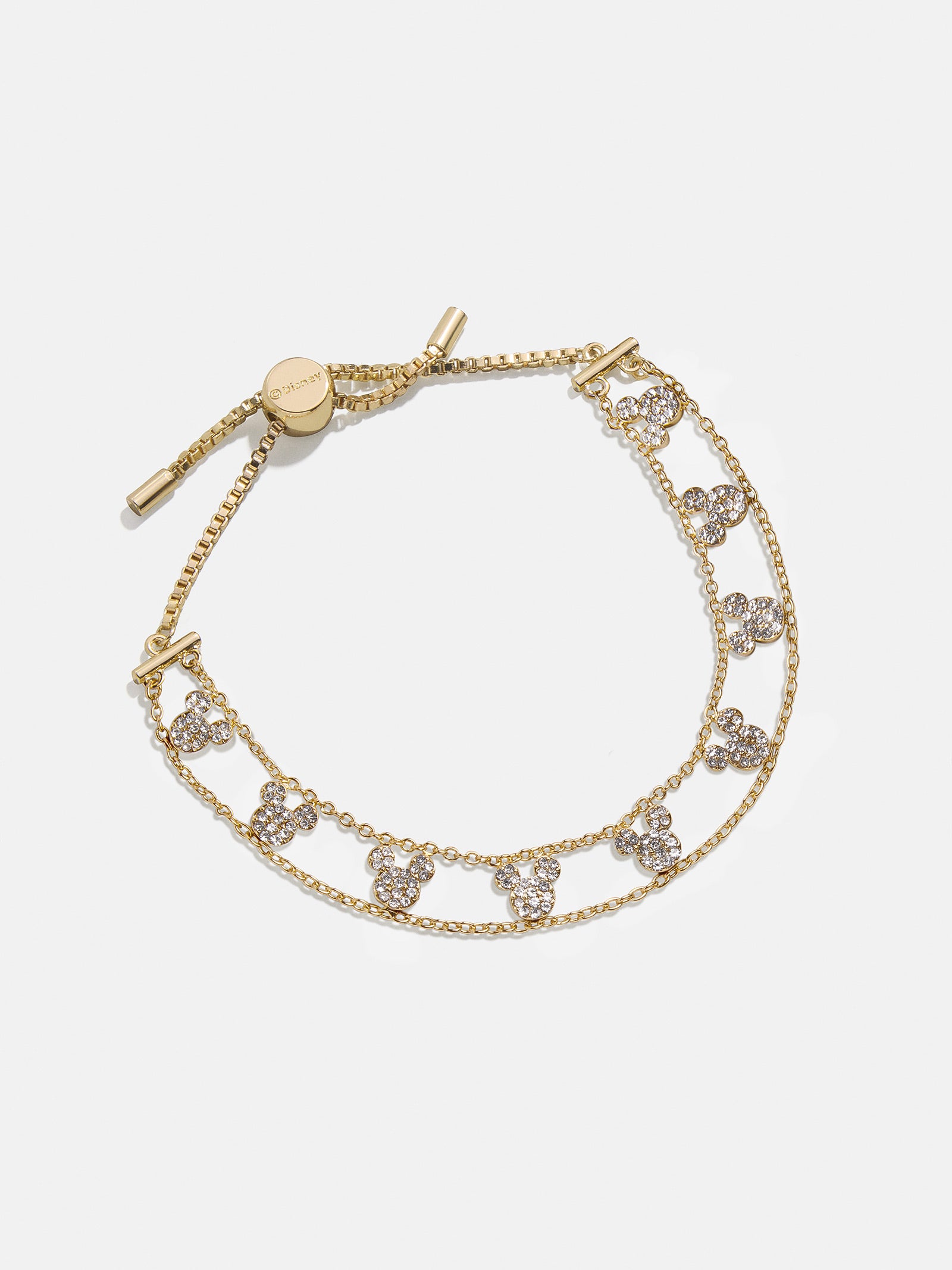 Disney Mickey Mouse Repeating Slider Bracelet - Gold/Pav?? - Image 3