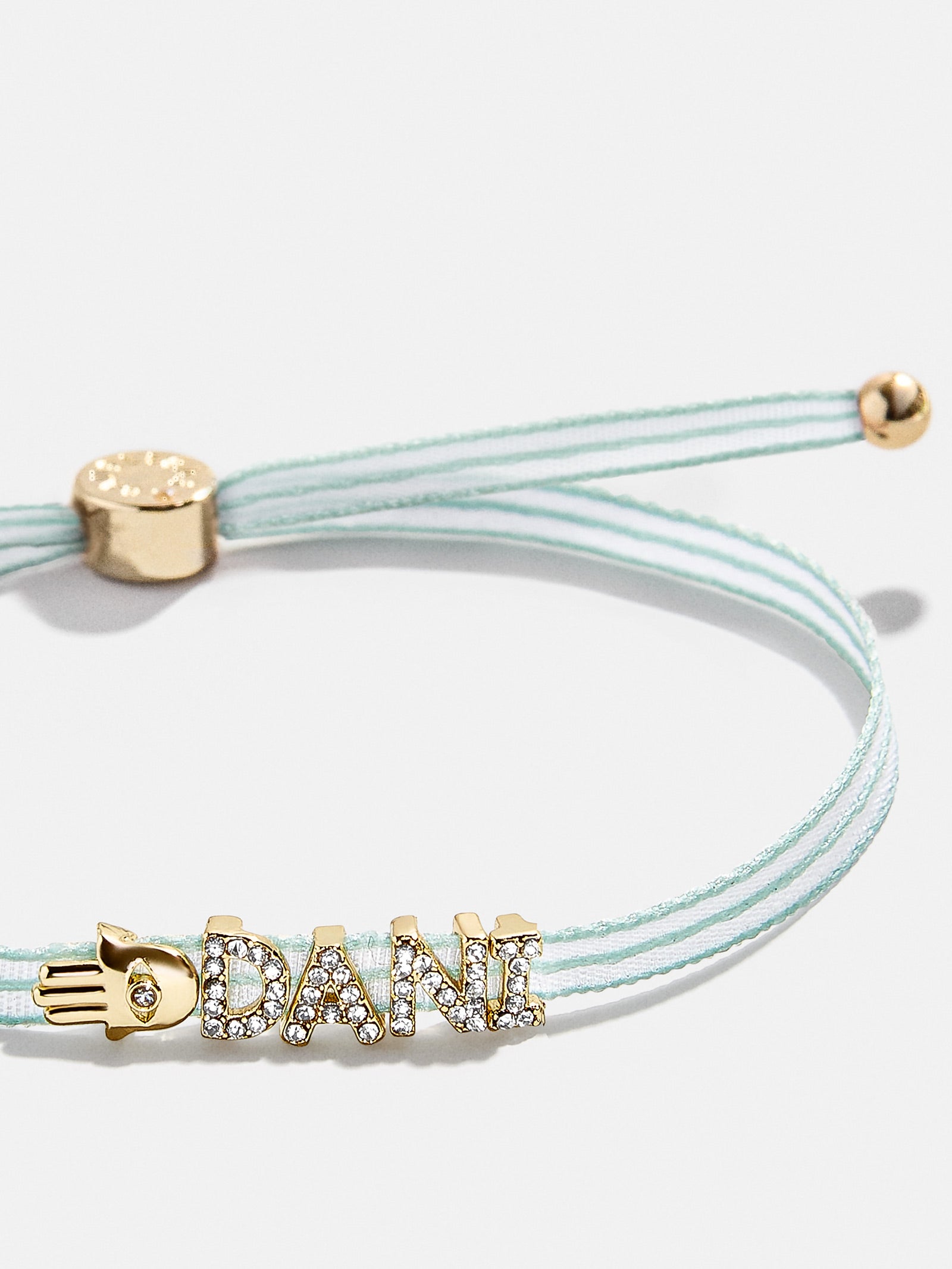 Custom Ribbon Bracelet - Mint Green Ribbon - Image 3