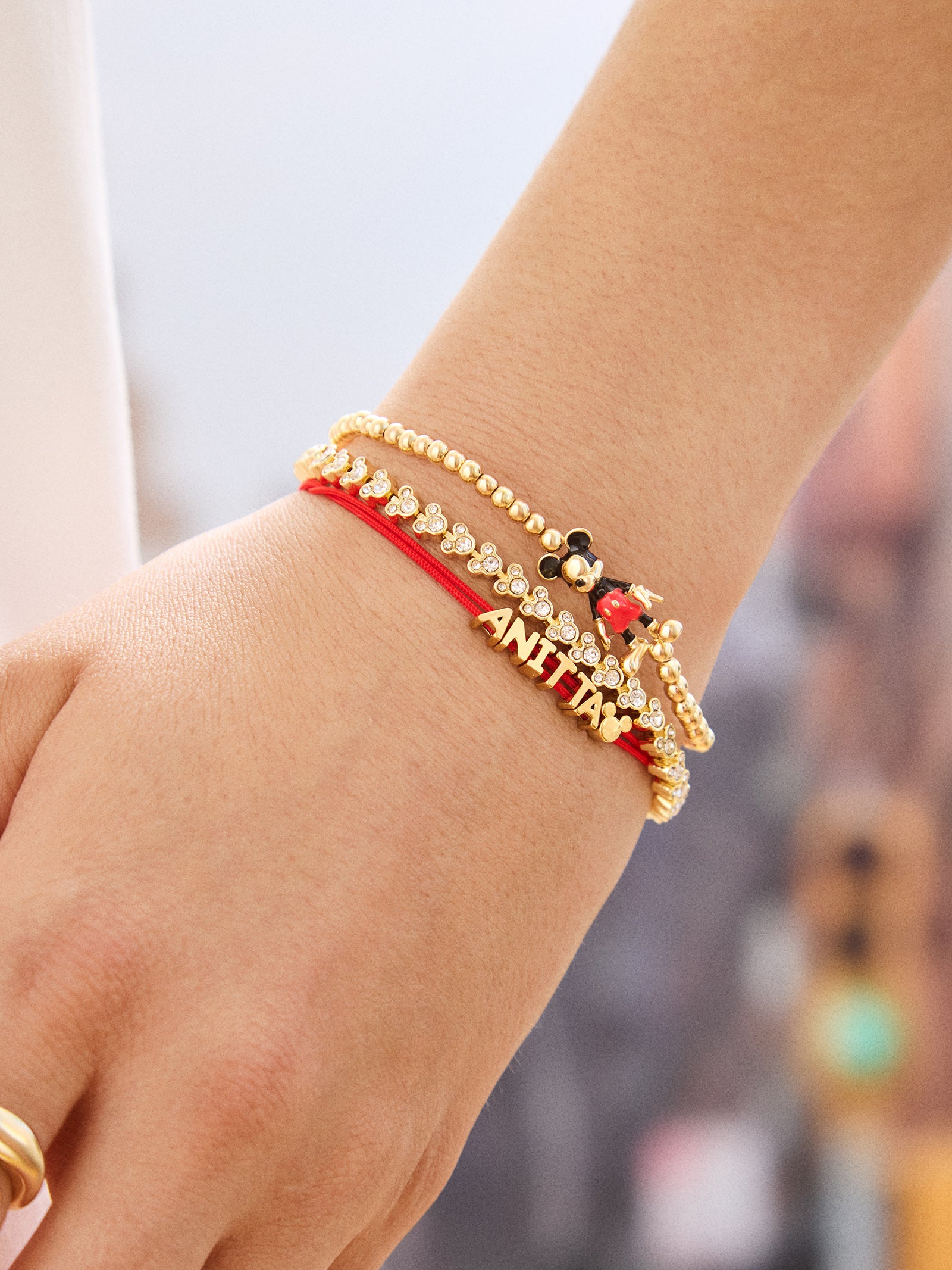 Mickey Mouse Disney Repeating Tennis Bracelet - Gold/Pav?? - Image 2