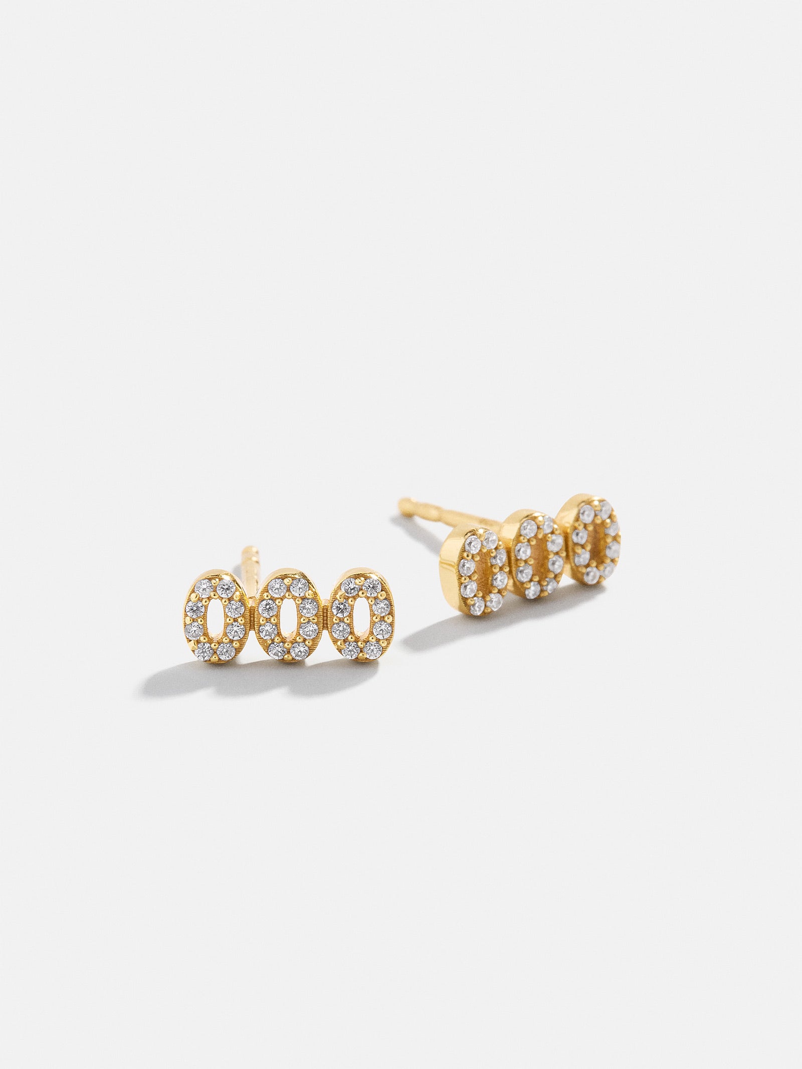 18K Gold Angel Number Earrings - Gold/Pav?? - Image 12