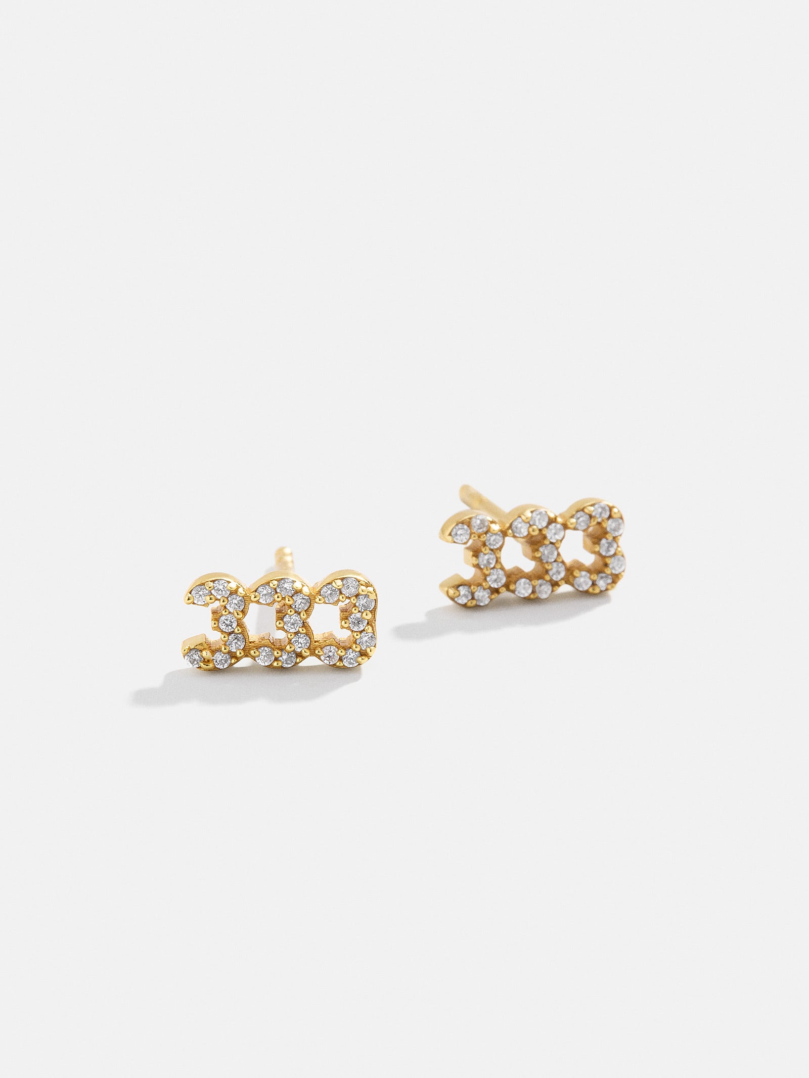 18K Gold Angel Number Earrings - Gold/Pav?? - Image 5