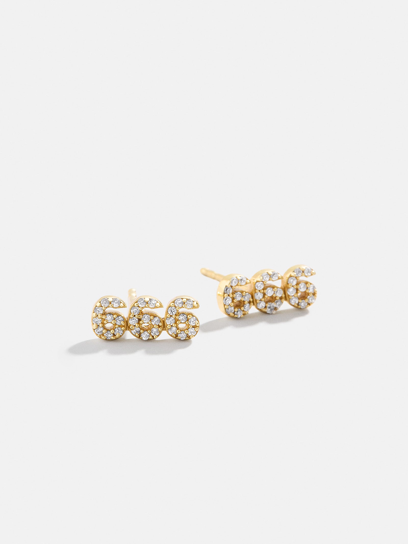18K Gold Angel Number Earrings - Gold/Pav?? - Image 8