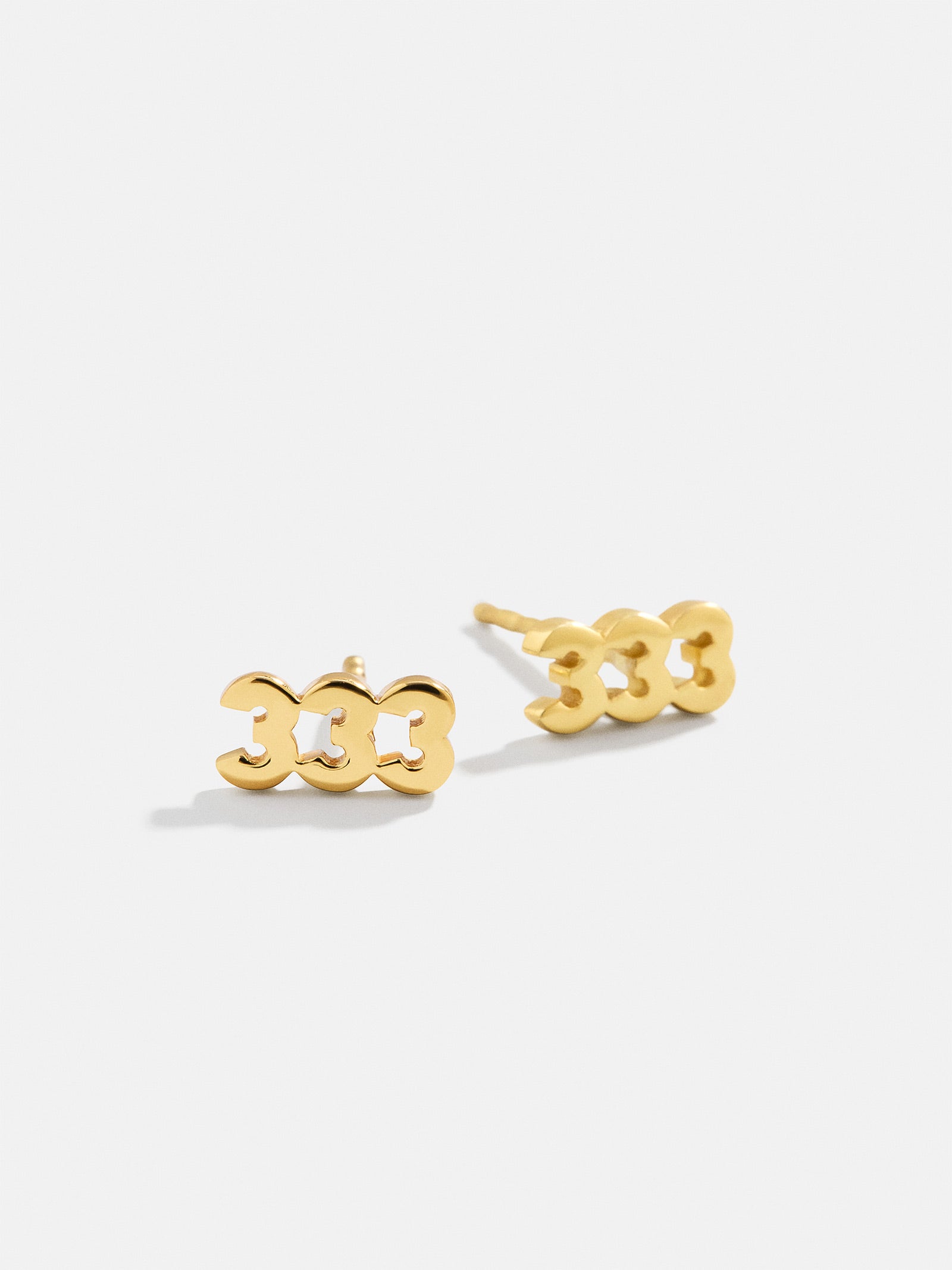 18K Gold Angel Number Earrings - Gold - Image 5