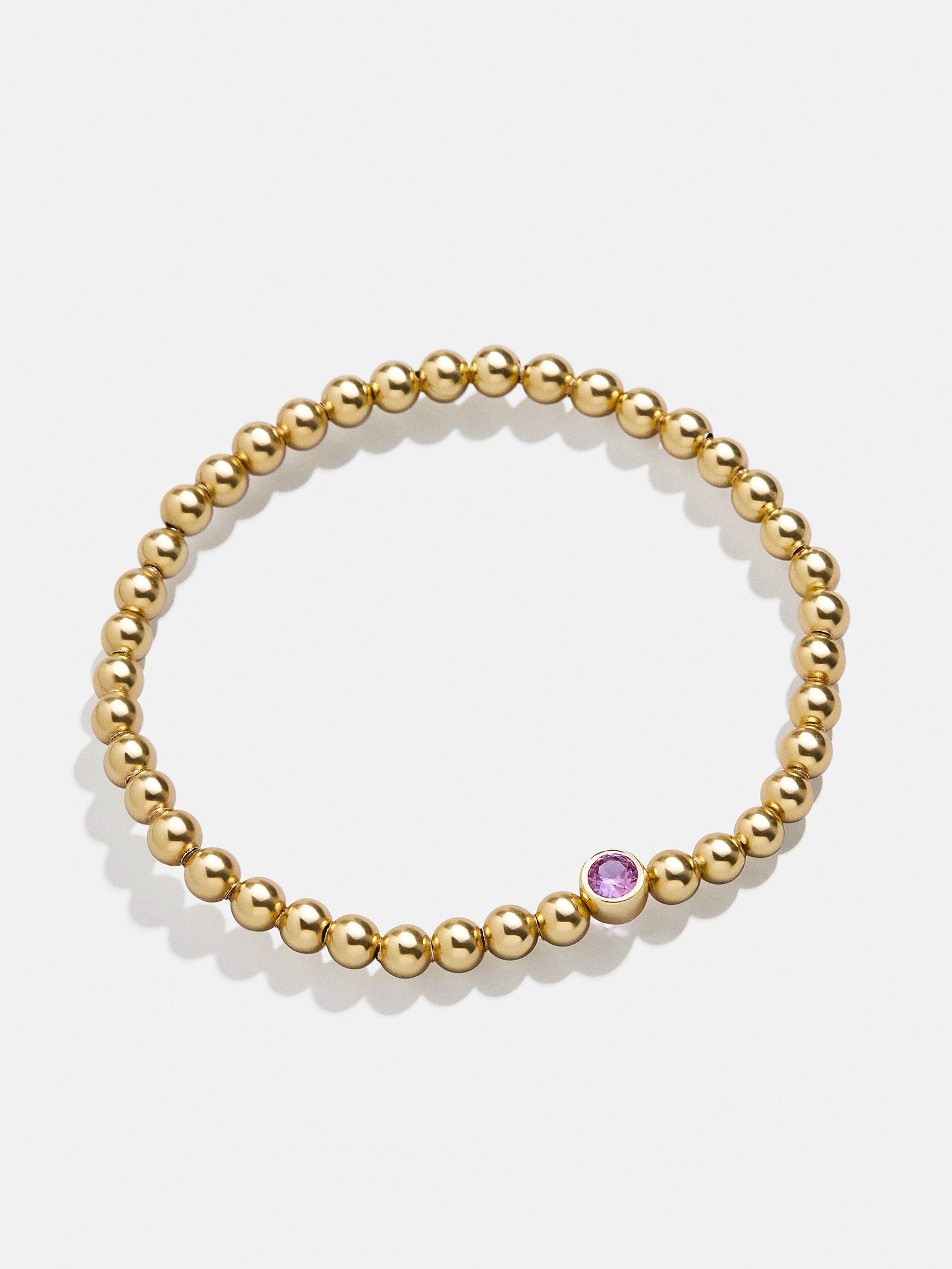 18K Gold Birthstone Pisa Bracelet - Rose - Image 3