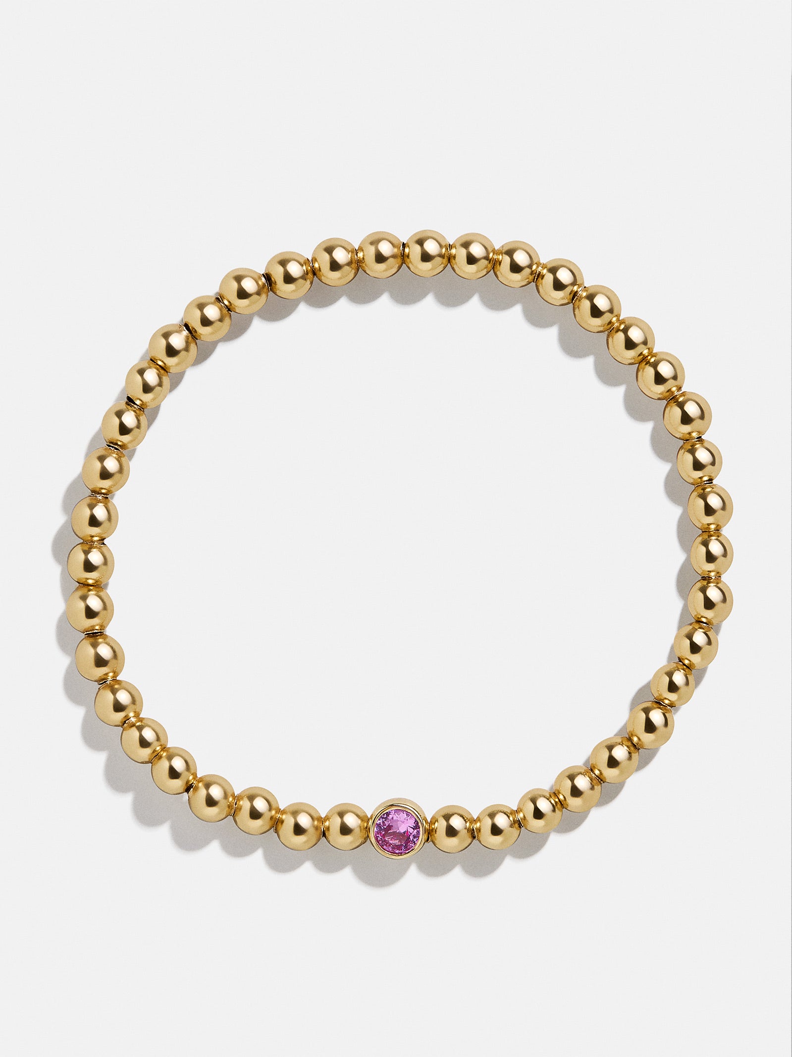 18K Gold Birthstone Pisa Bracelet - Rose - Image 4
