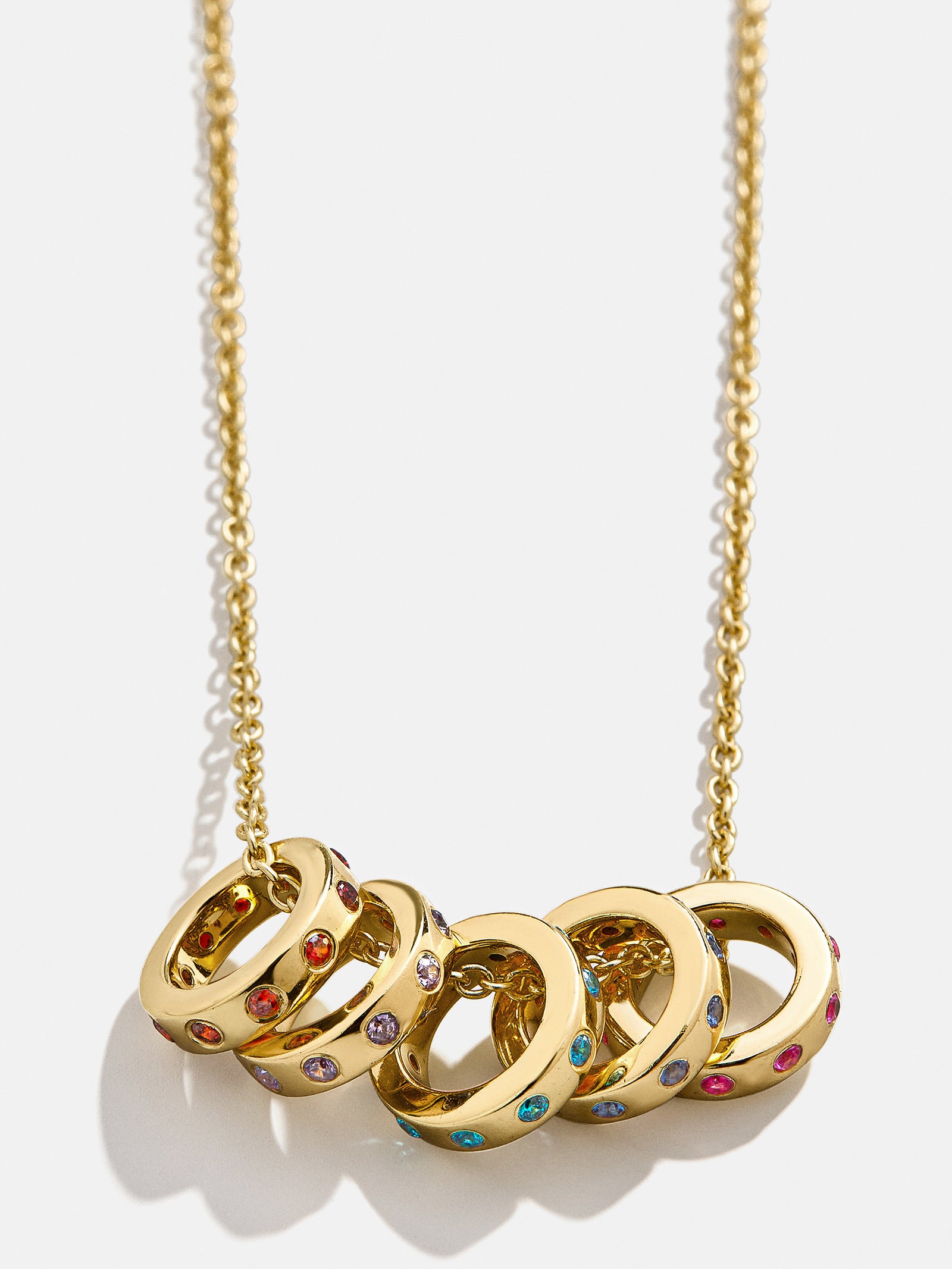 18K Gold Birthstone Charm Necklace - Gold - Image 4