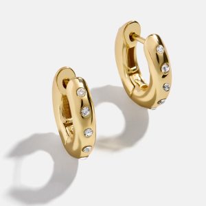 Megan Earrings - Gold/Pav??