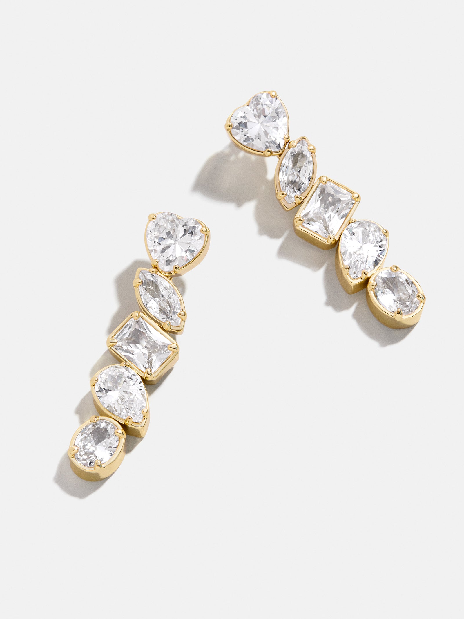 Eva Drop Earrings - Gold/Pav??