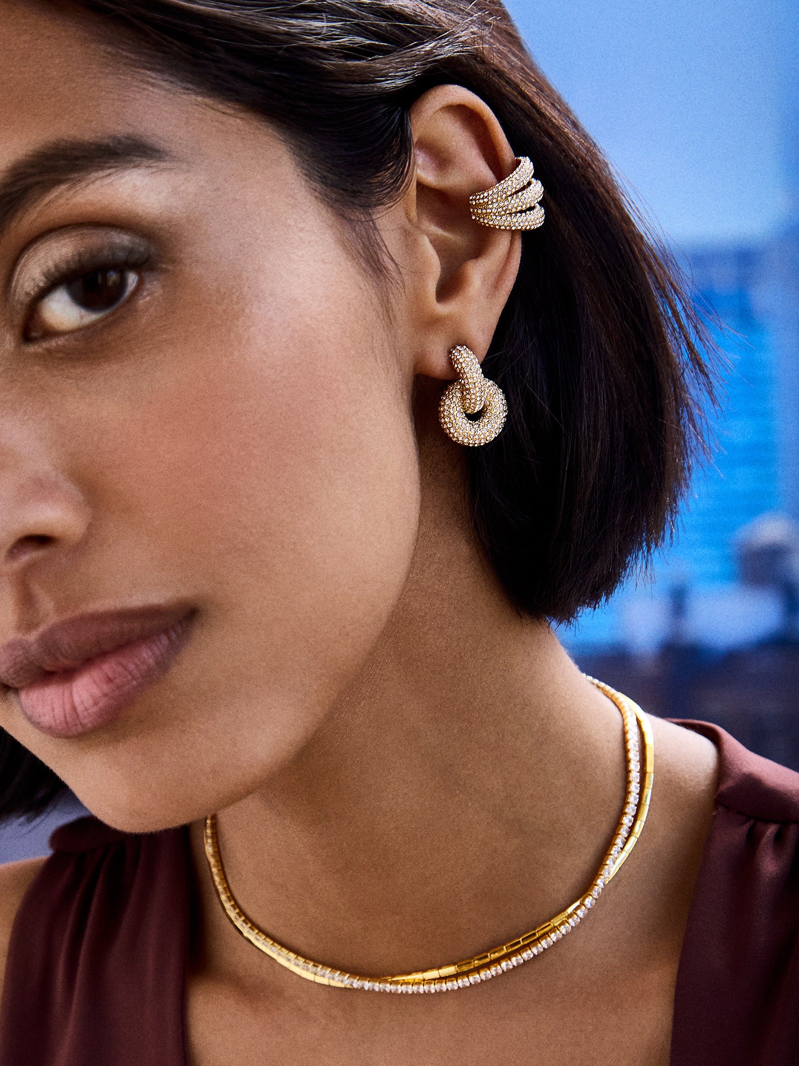 Jenny Ear Cuff - Gold/Pav?? - Image 2