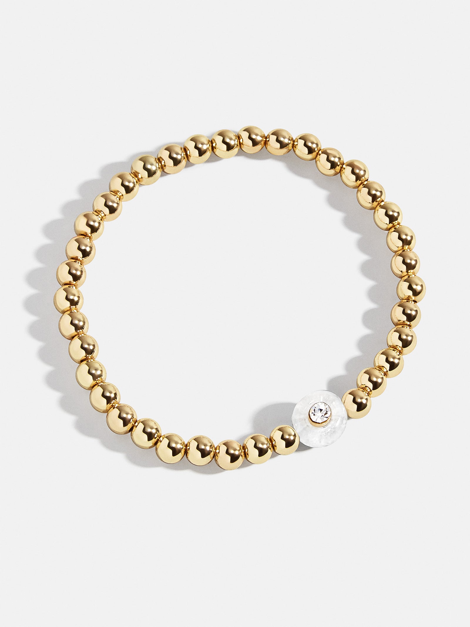 Semi-Precious Birthstone Pisa Bracelet - Crystal - Image 3