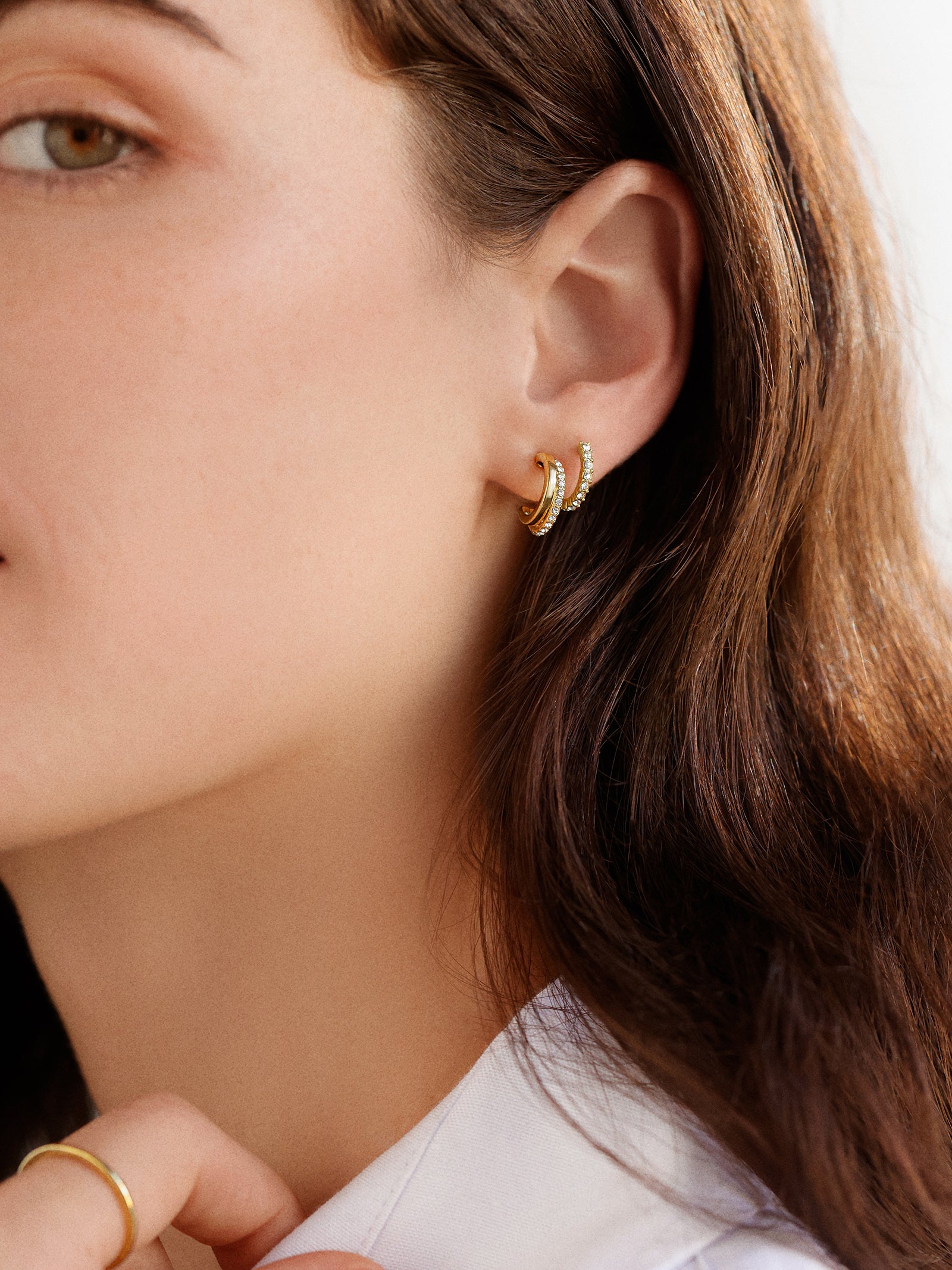 Jennifer Waterproof Earring Set - Gold/Pav?? - Image 2