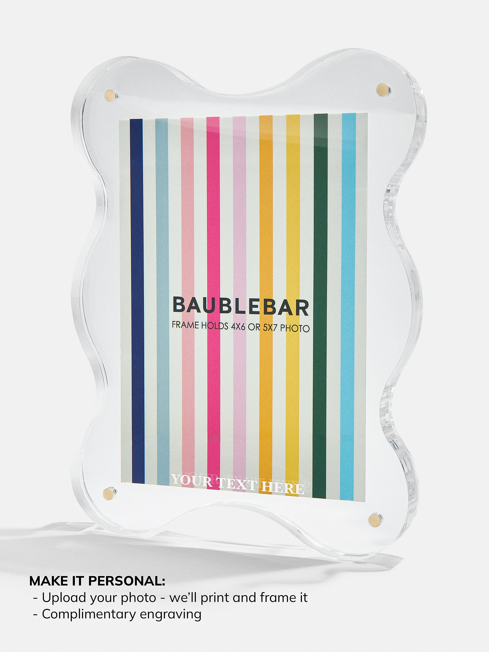Picture Perfect Vertical Acrylic Frame - Retro Wavy Shape