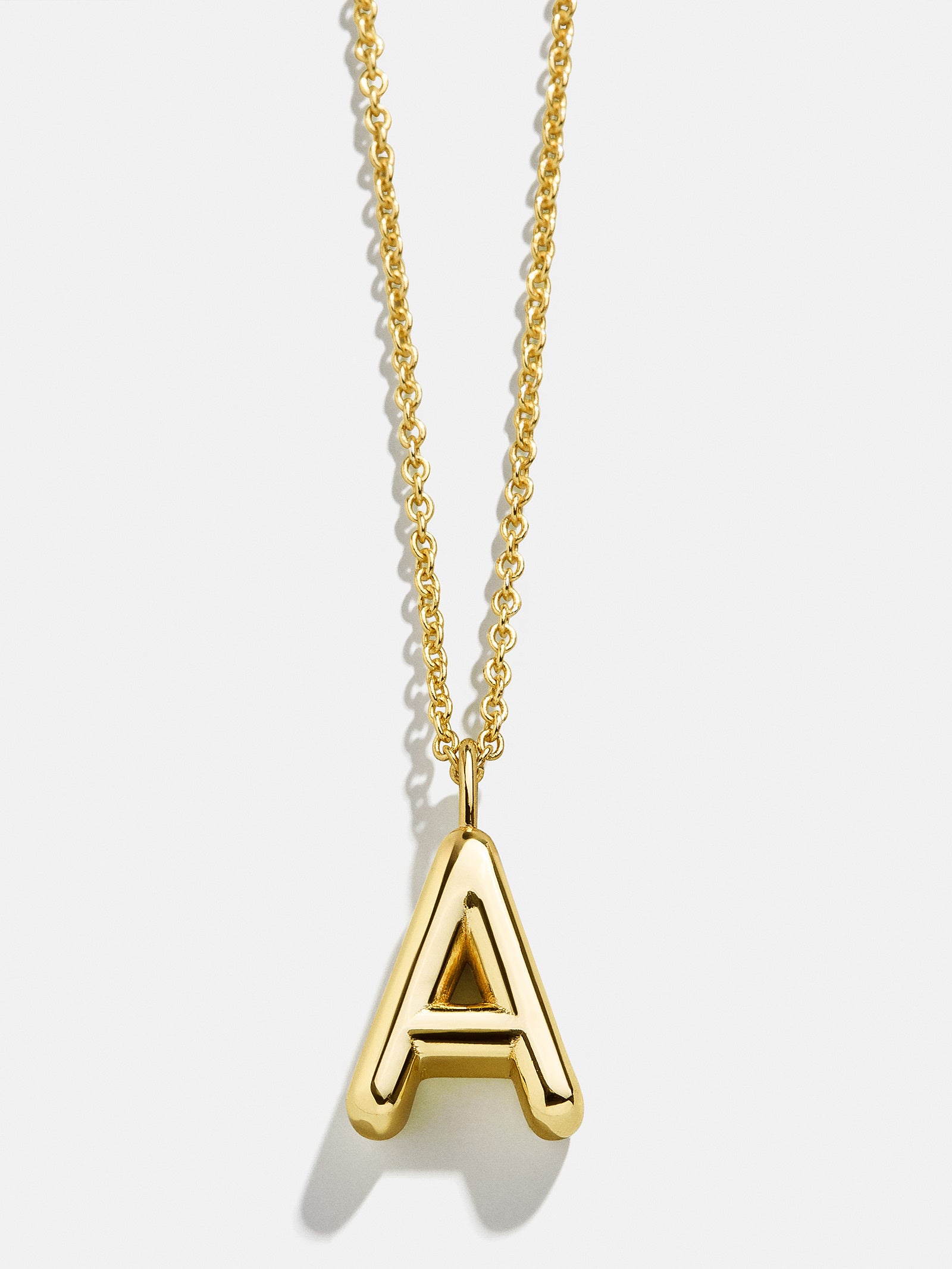 Classic Gold Initial Necklace - Gold Plated Brass - Image 3