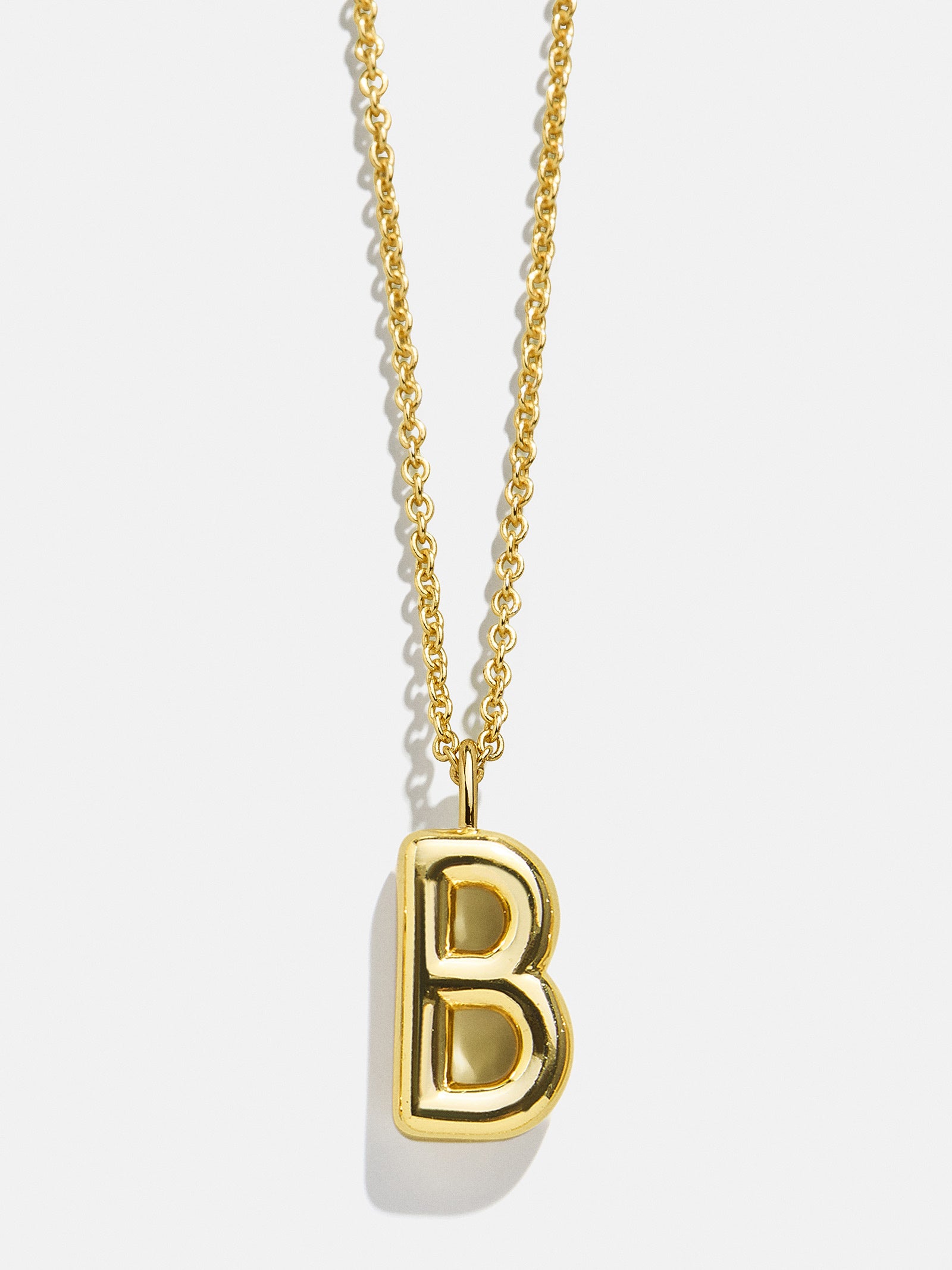 Classic Gold Initial Necklace - Gold Plated Brass - Image 4