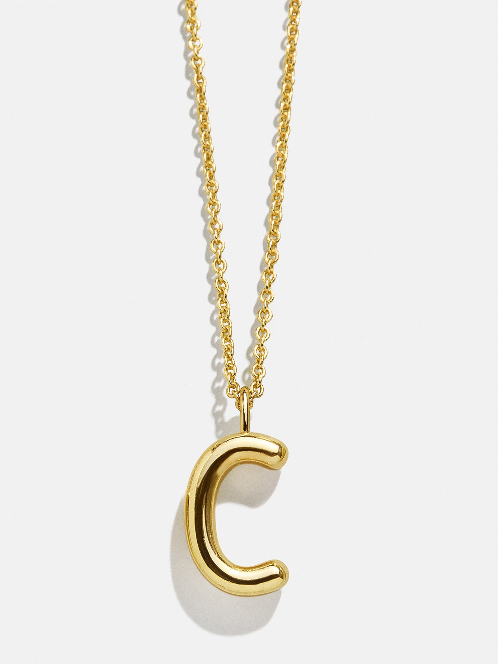 Classic Gold Initial Necklace - Gold Plated Brass - Image 5