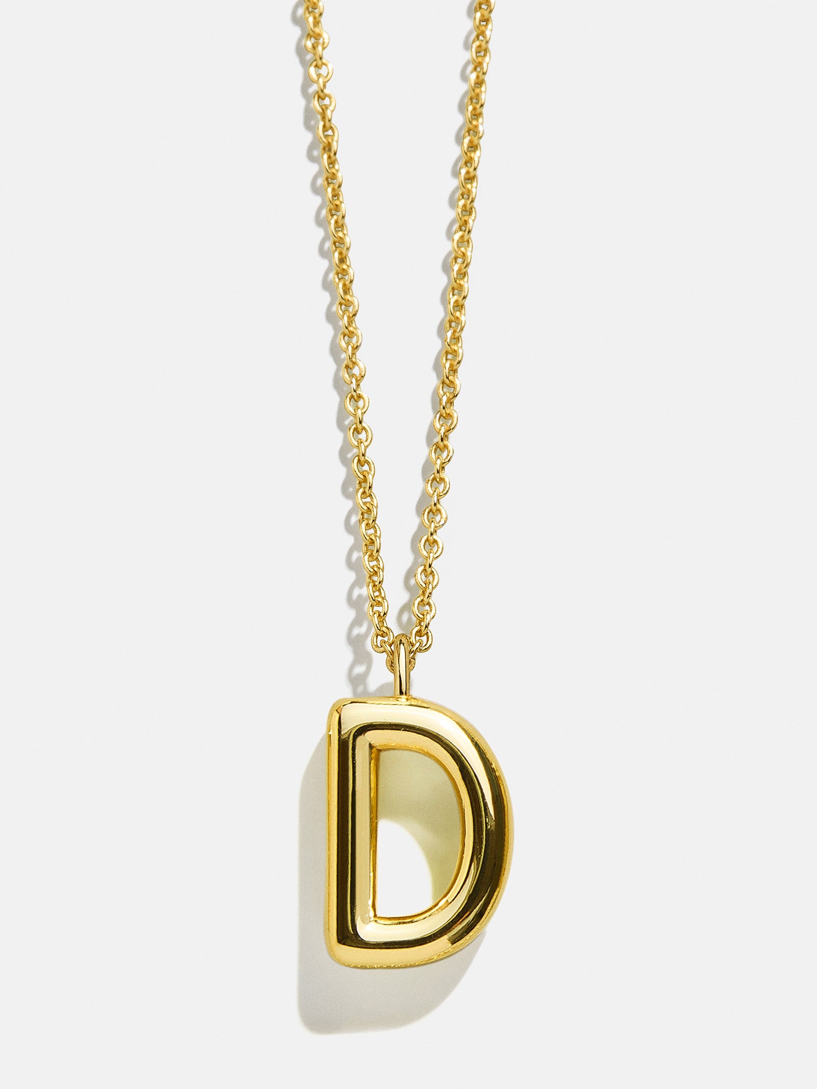 Classic Gold Initial Necklace - Gold Plated Brass - Image 6