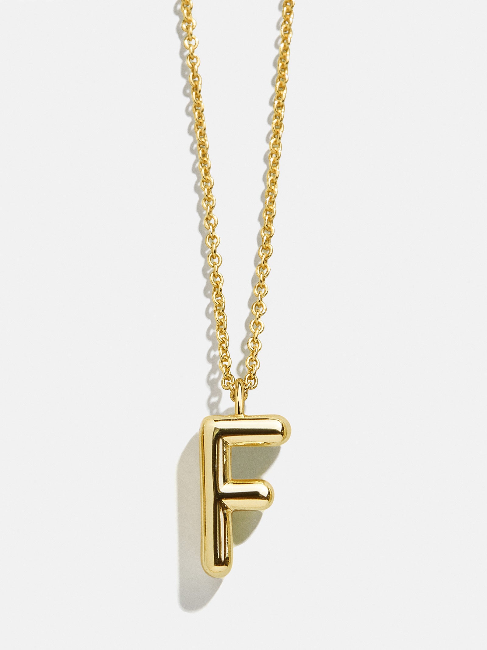 Classic Gold Initial Necklace - Gold Plated Brass - Image 8